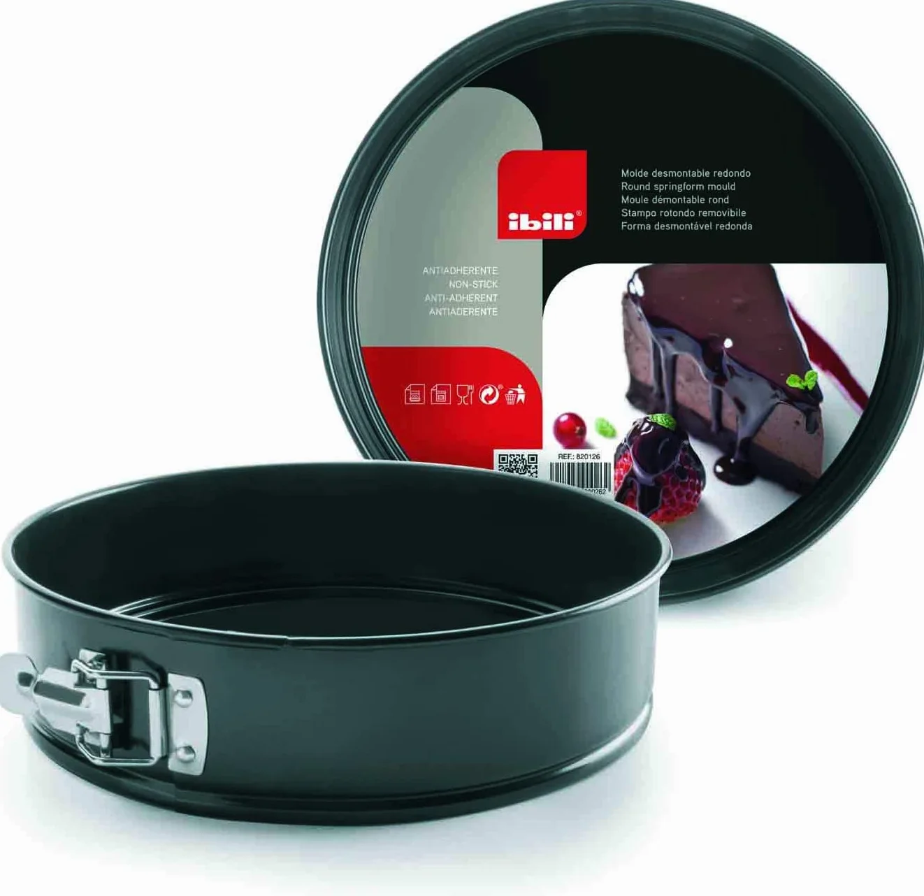 IBILI 820112 Molde Desmontable, Negro, 12 cm