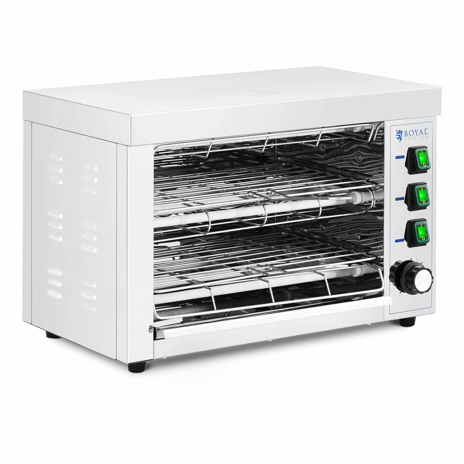 Royal Catering Horno Salamandra para Hostelería Tostador RCPES-340 (Potencia: 3150 W, Inserto de 35 x 22, Acero inoxidable)
