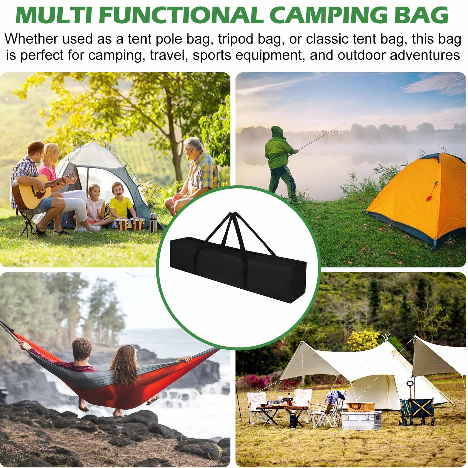 Bolsa de transporte impermeable para trípode, micrófono y tienda de campaña