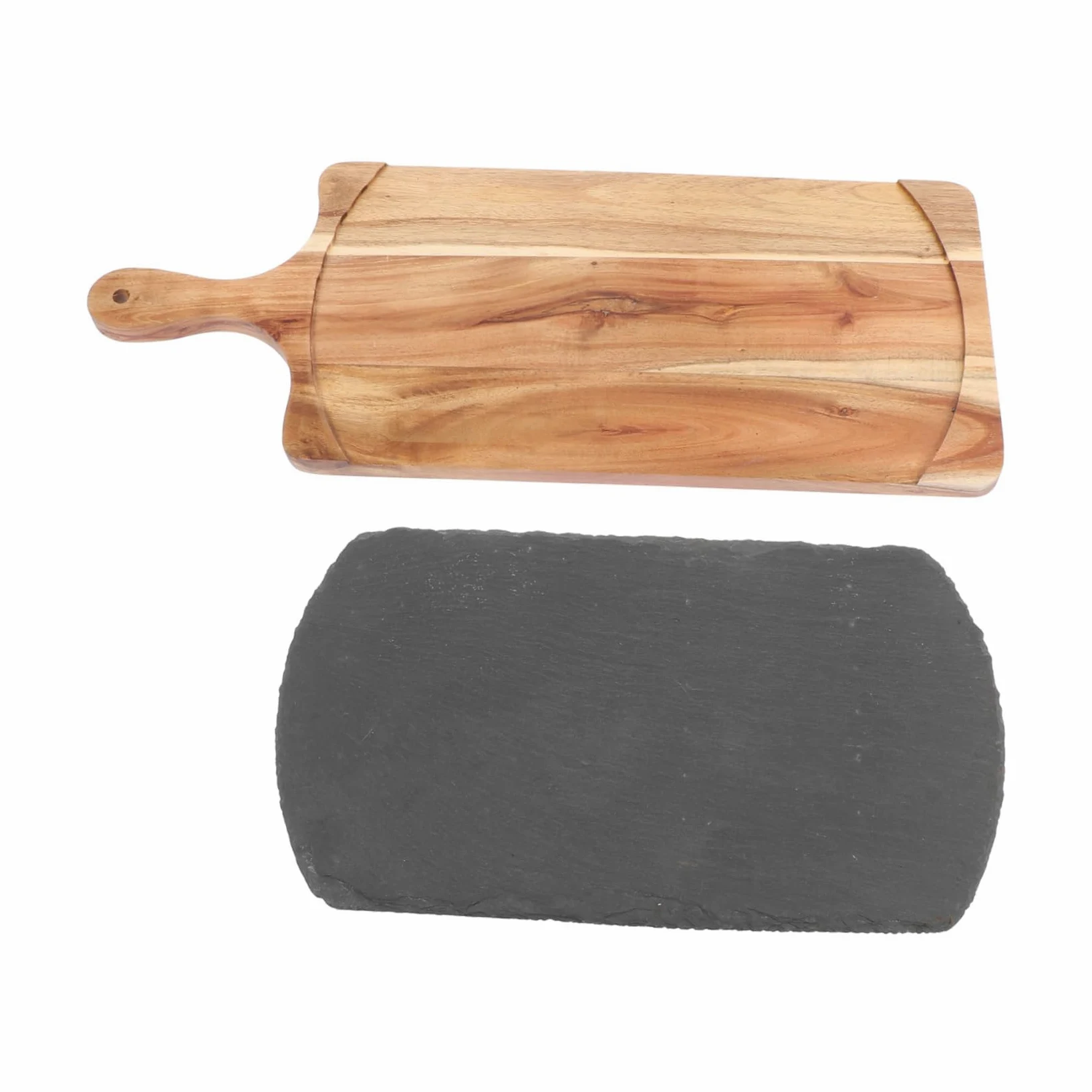 Plato Creativo de Madera Maciza Tipo Roca Negro 1 Pieza | Sushi y Pizza, Superficie Lisa y Duradera, Adecuado para Exposición Gastronómica y Uso en Restaurante