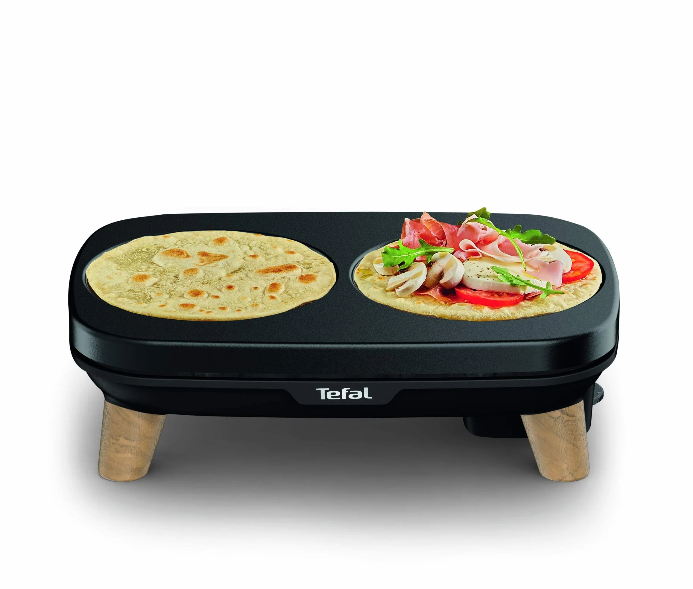 Tefal PY900D12 Gourmet crepiere Deux plaques amovibles antiadhesives Temperature reglable Multi usage crepes, galettes, pancakes