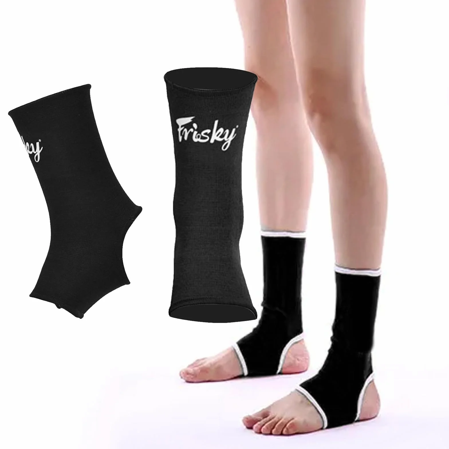 Amagogo Muay Thai Tobillera Protectora para Niños Artes Marciales MMA Negro S
