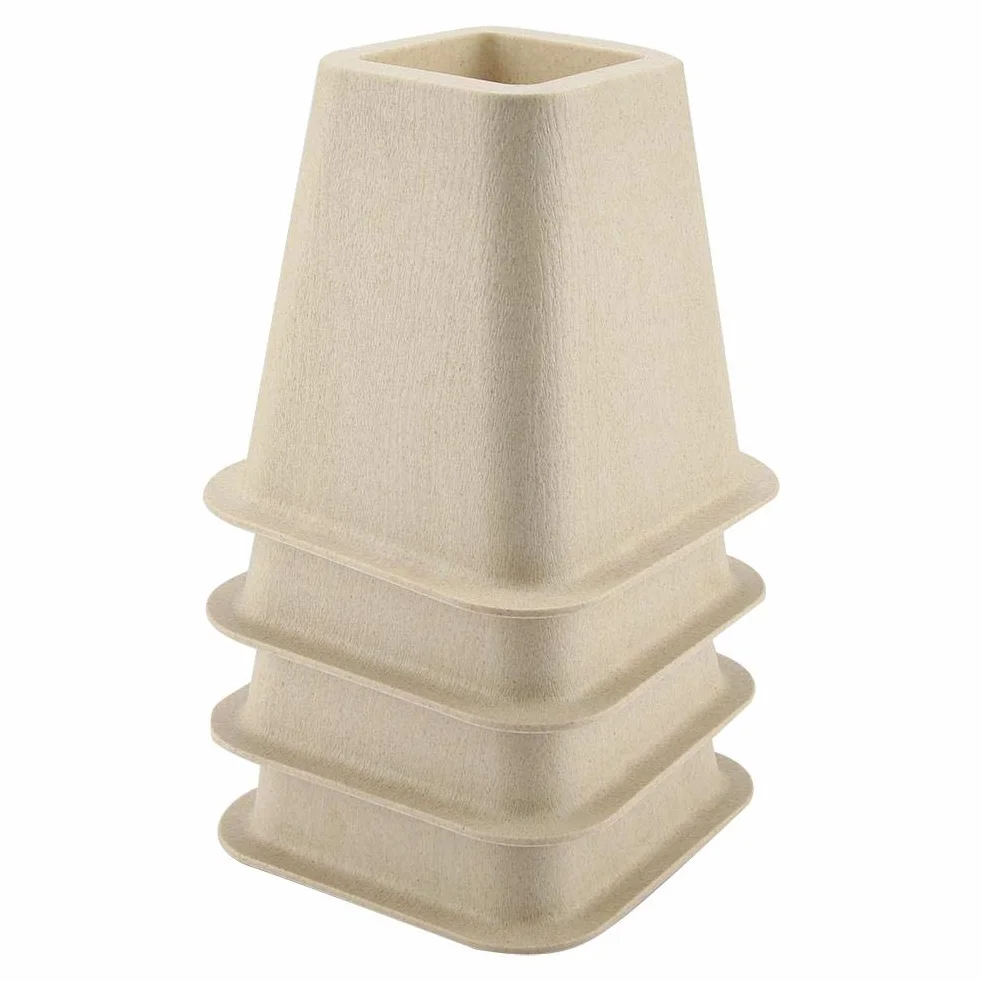 Cocoarm Elevador de Cama 4 Piezas, Elevador de Muebles Resistente, 15 cm de Altura, 16,5 x 15,5 cm