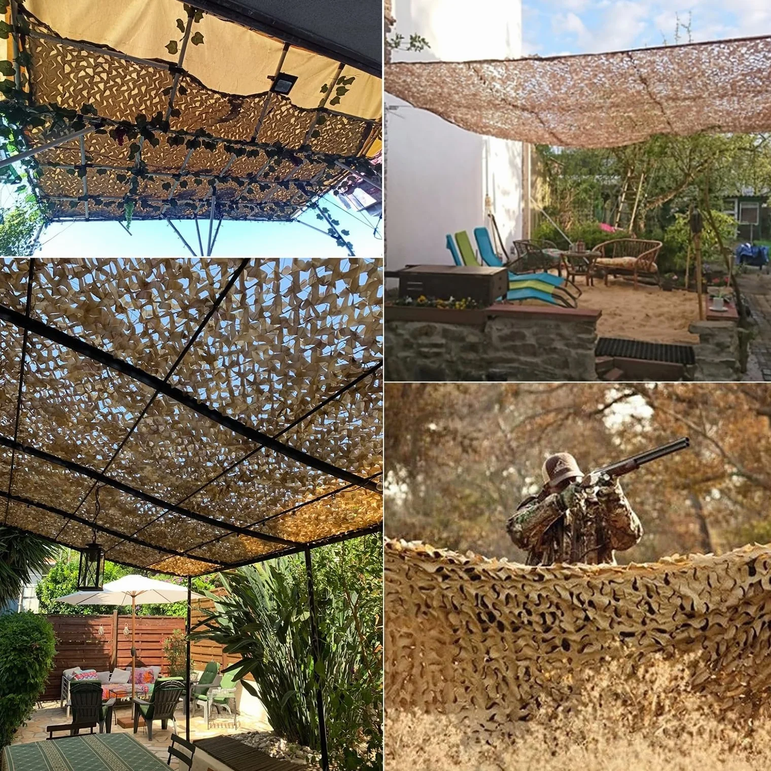 Red De Camuflaje Militar Reforzada Malla De Sombra Caza 2x2m 2x6m 3x5m
