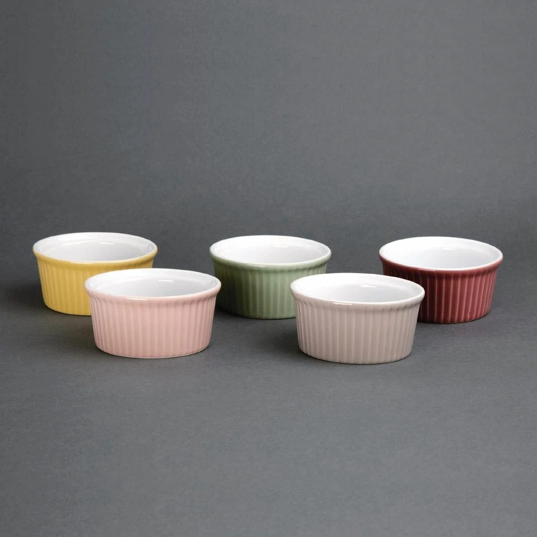 Olympia Ramequín de colores rojo, 90 mm x 42 mm, 3 1/2 145 ml, 12 unidades