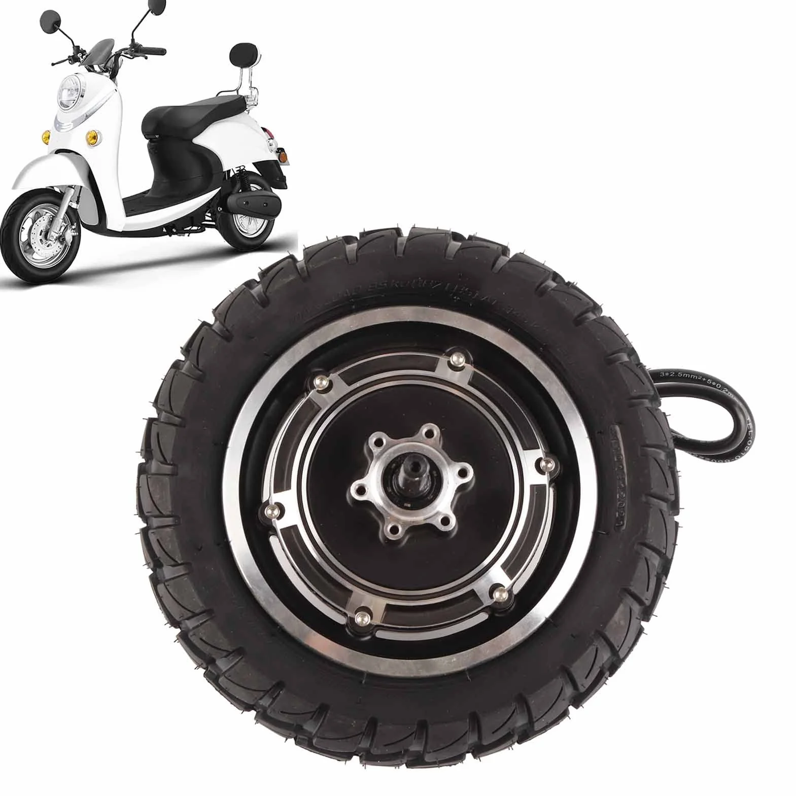 Bediffer Kit de motor de cubo de 10 pulgadas 36V 60V para scooter