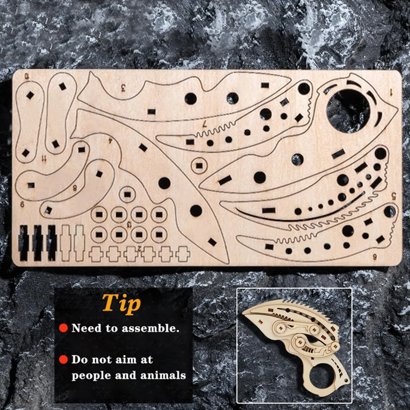 Cuchillo Karambit Madera Rompecabezas CSGO Mariposa Balisong Entrenador Falso Caza Bolsillo Gravedad Regalos Originales