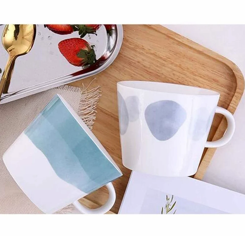 Taza de Café de Té Ceramic Mug Simple Morning Mug Milk Coffee Tea Breakfast Porcelain Cup para té de la tarde(A)