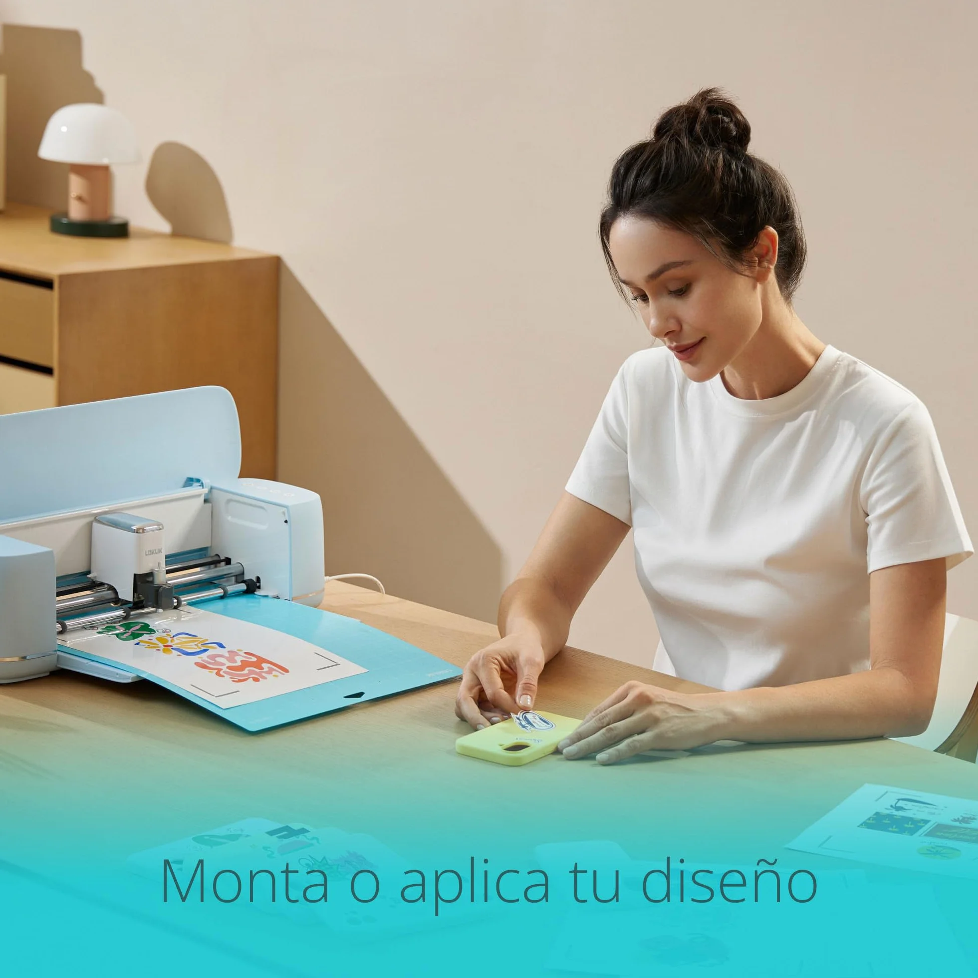 LOKLiK iCraft Máquina Plotter - Máquina de Corte para Personalizar Textiles, Tazas, Bolsas, Pegatinas y Decoración. Funciona con Vinilo, Papel, Cuero, Cartón y Más. (Rosa)