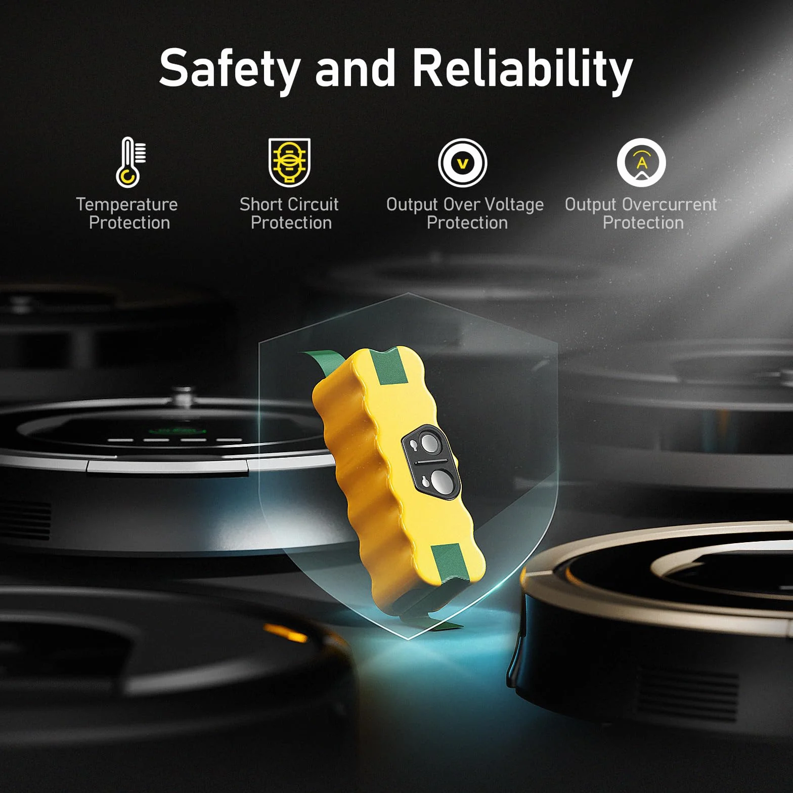 Batería de Repuesto 5500mAh Ni-MH para iRobot Roomba 500-800 Series con Cepillos