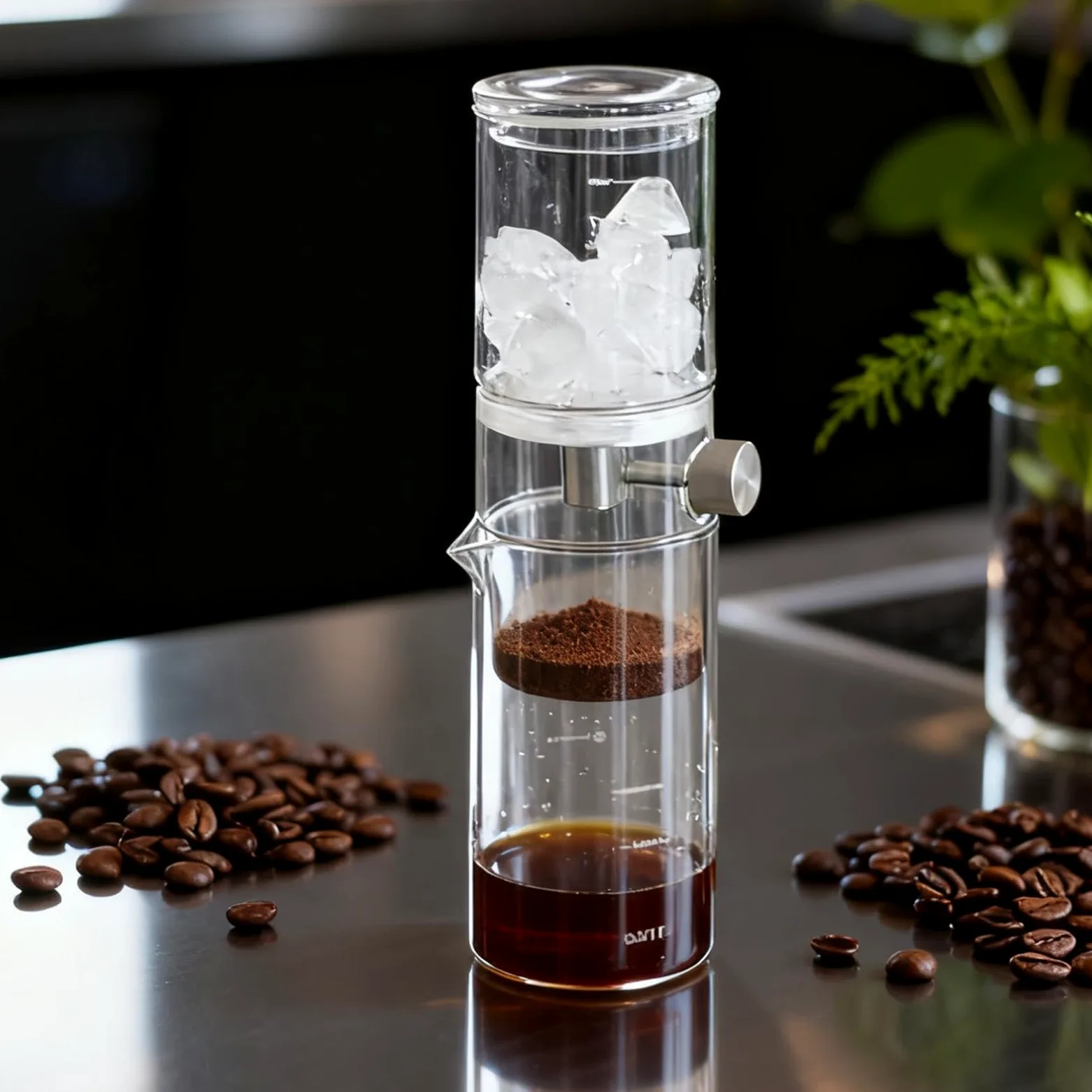 Cafetera Fría Compacta De Cristal Borosilicato | preparación manual, sabor suave, ideal para verano, ahorra espacio