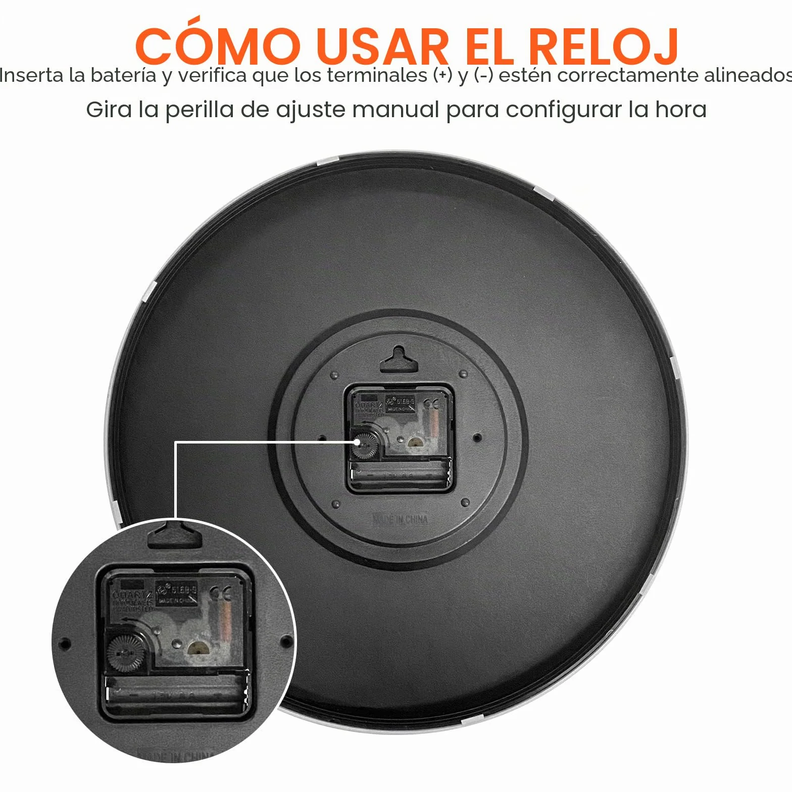 Uootach Reloj de Pared, 30CM Movimiento de Cuarzo silencioso, diseño Minimalista Moderno (Gris Caracteres Blancos)