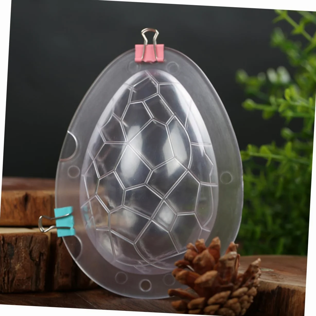 TOPBATHY 3piezas Molde De Chocolate De Huevo De Con Herramienta De Decoración Para Pasteles y Repostería Para Hacer Huevos De Pascua y Chocolates Artesanales