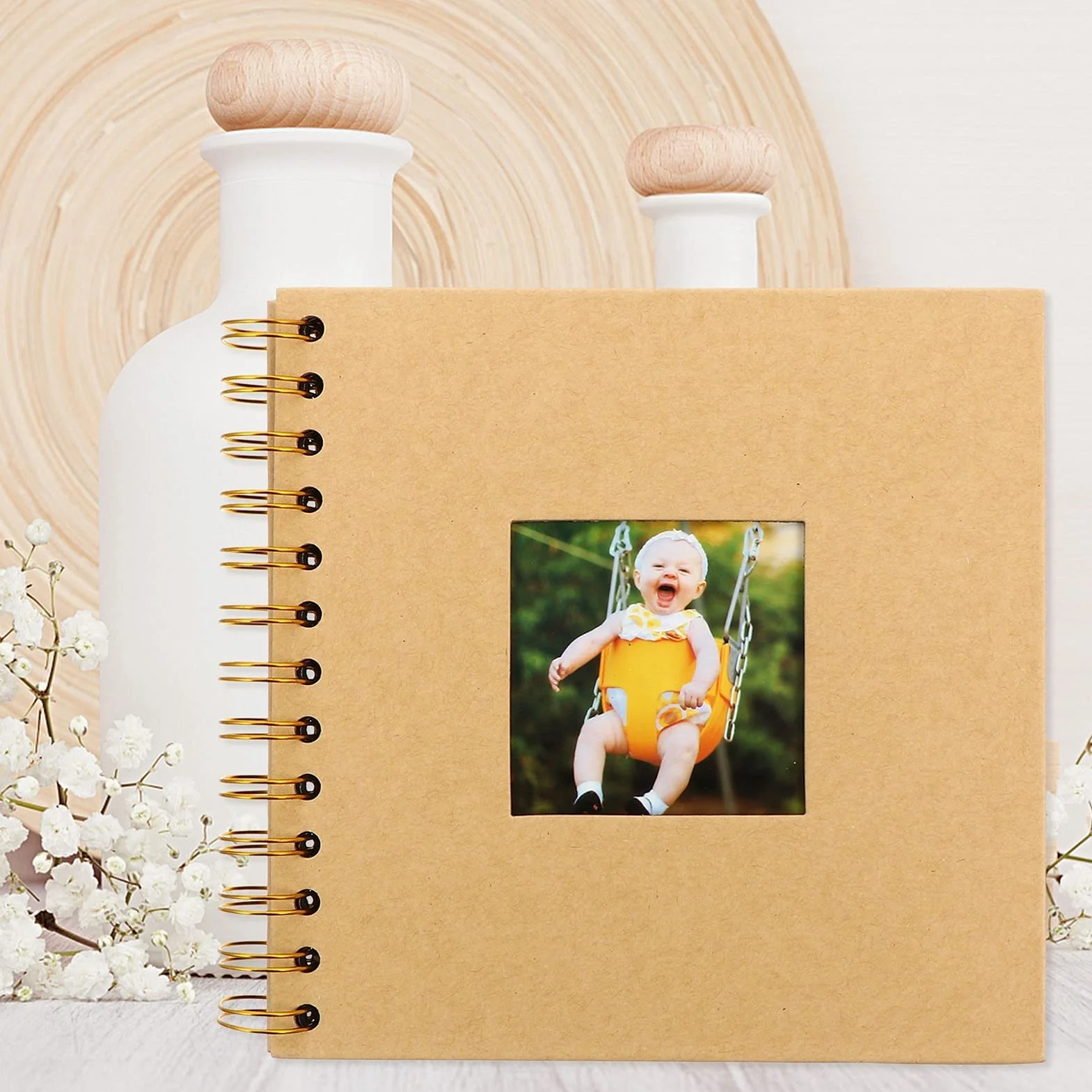 Álbum de fotos Creative Photo Album Página Scrapbook Photo Album Memory Book Libro de visitas 20 Páginas for Aniversario Boda Viajar Baby Shower, etc. Album Fotos (Color : Negro)