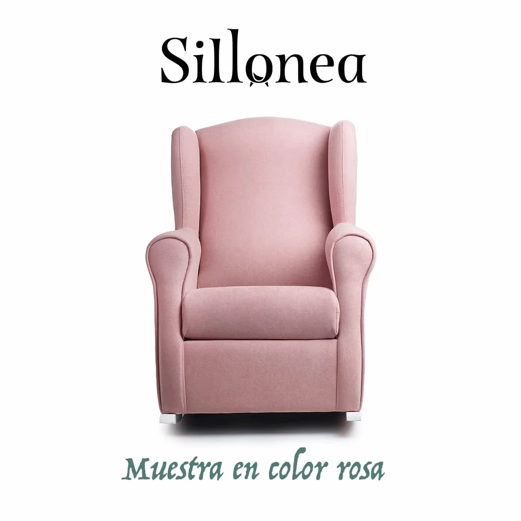 Sillón de Lactancia Roma 100x74x77 cm Tela Antimanchas Beige Madera Wengué