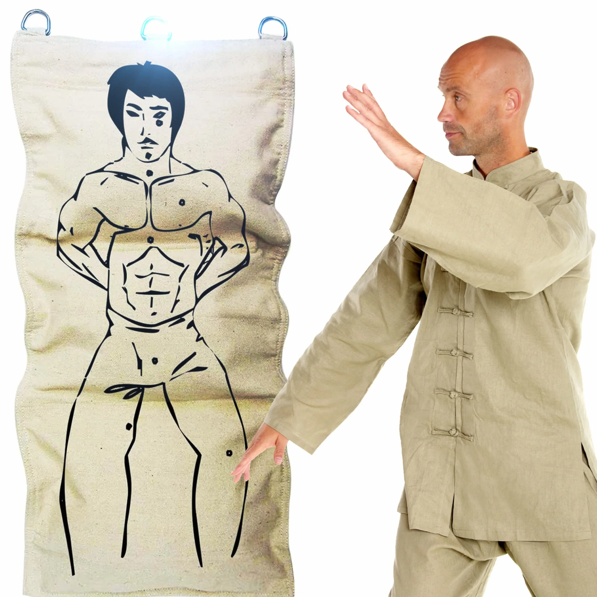Senshi Japan Bolsa de pared XXL Wing Chun lona resistente entrenamiento