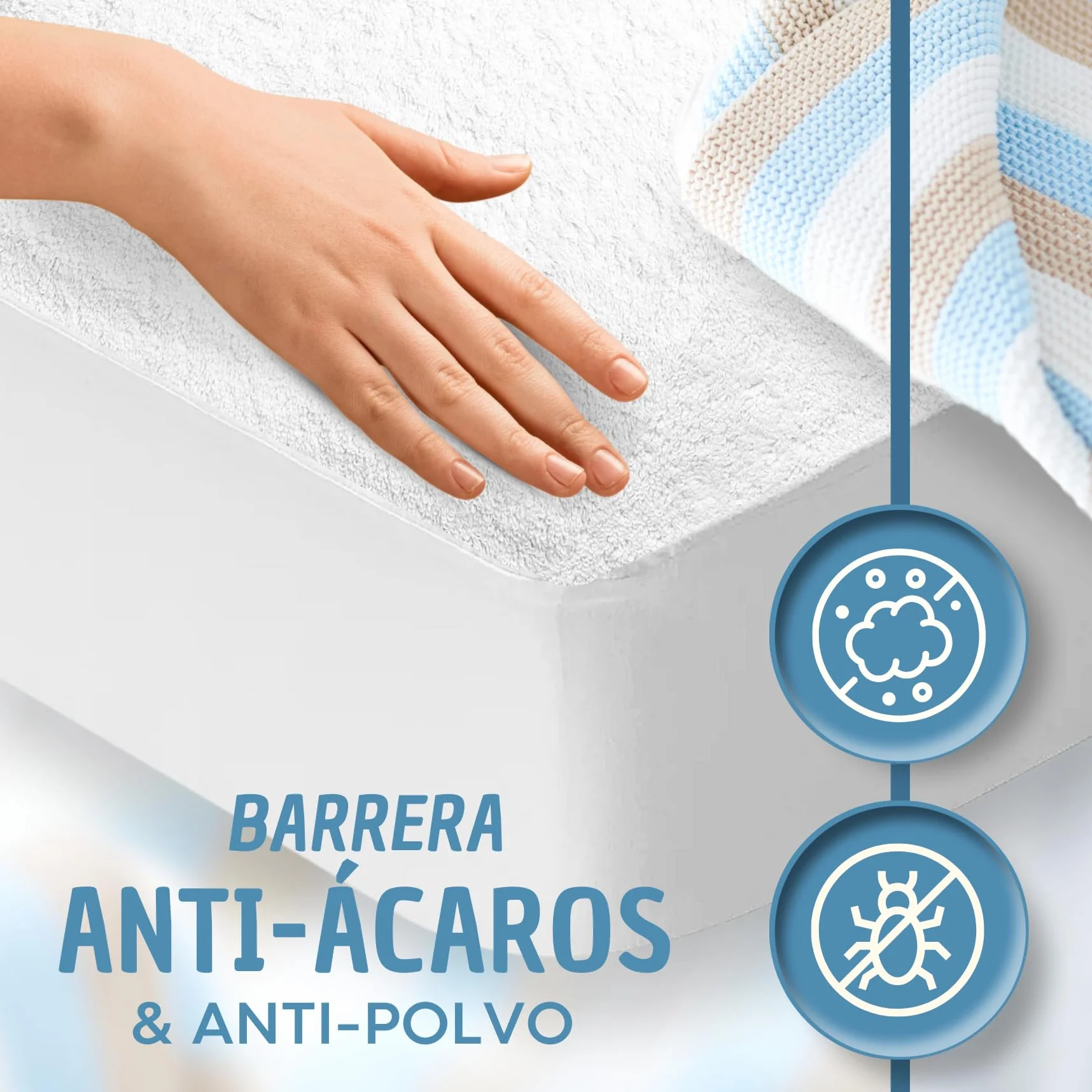 2 Protectores Colchón Cuna 100% Algodón 60x120 Impermeable Transpirable Antiácaros – Protector Cubre Colchon Cuna Ajustable Certificado OekoTEX y BI-OME® Technology- Funda Protectora Hecha En España