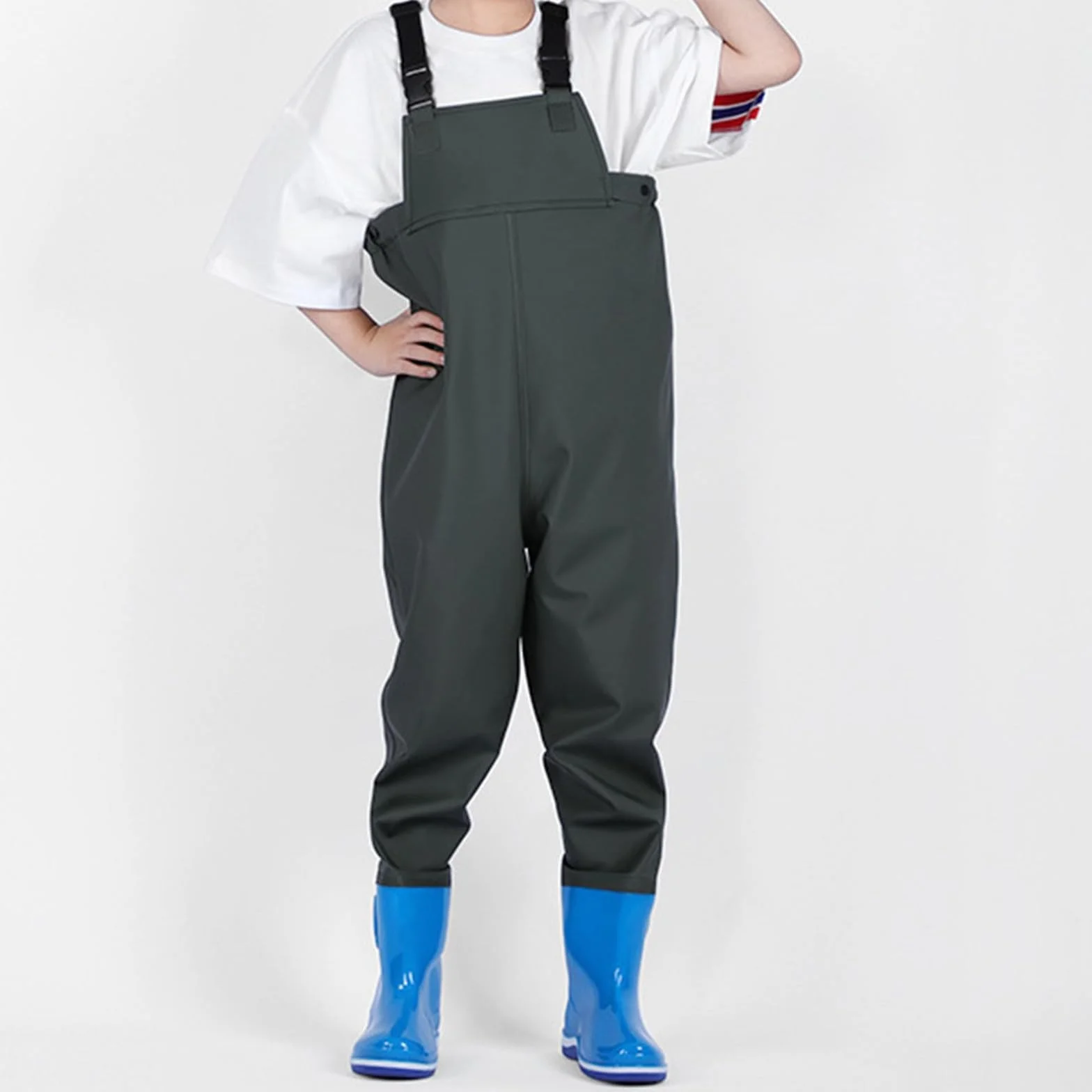 Generisch Baby Neutral Ropa Pesca Infantil Impermeable Vadeadores de Caza con Botas Ropa Bebé 2 Años