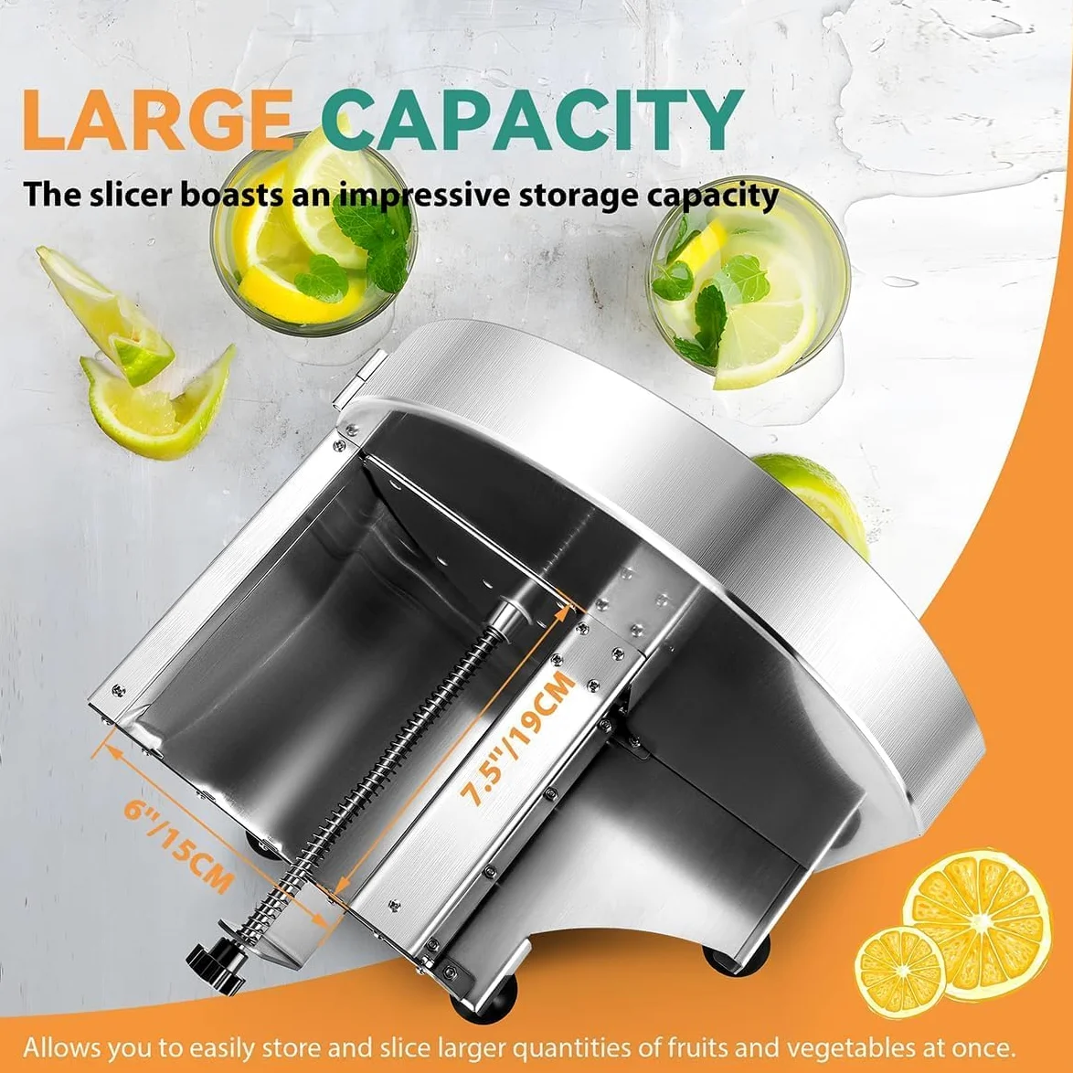 Cortador de verduras comercial: grosor ajustable de 0 a 12 mm, hoja de acero inoxidable, cortador de alimentos profesional para el hogar y el restaurante