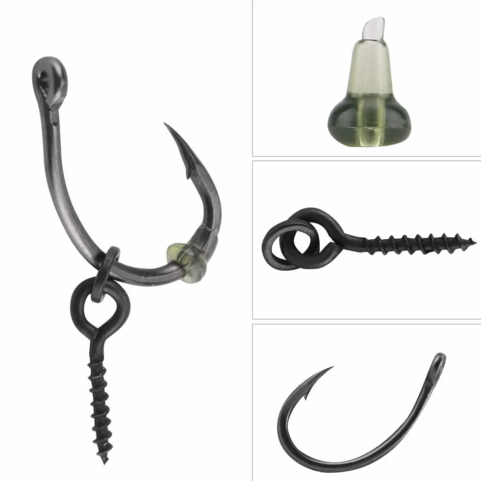 Ronnie Rigs Carpa Pesca Hook Bait Stoppers Terminal Tackle 30 Unids/Set