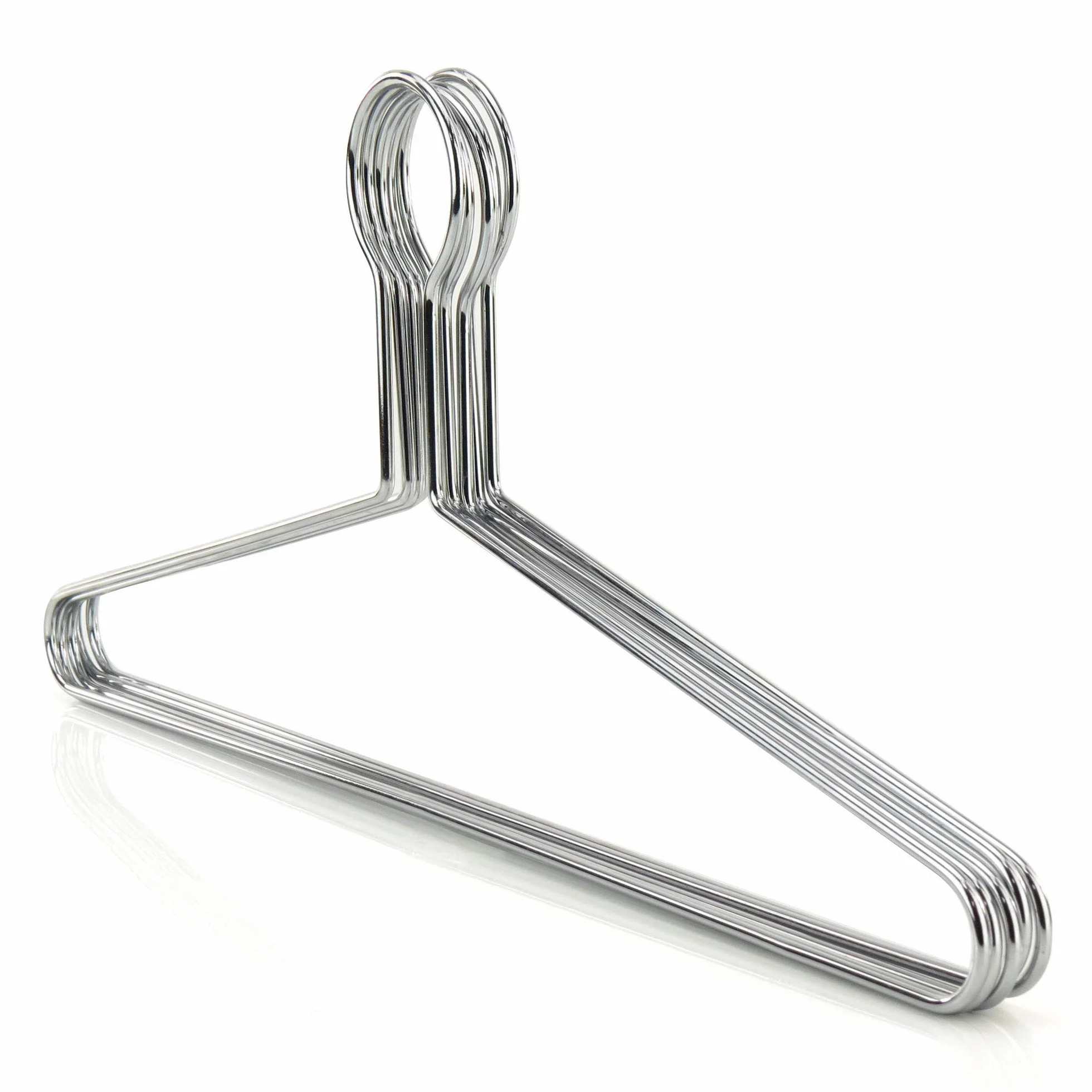 Hangerworld 10 Perchas 43cm Metal Extra Fuerte con Gancho de Seguridad para Hotel y Perchero Burro