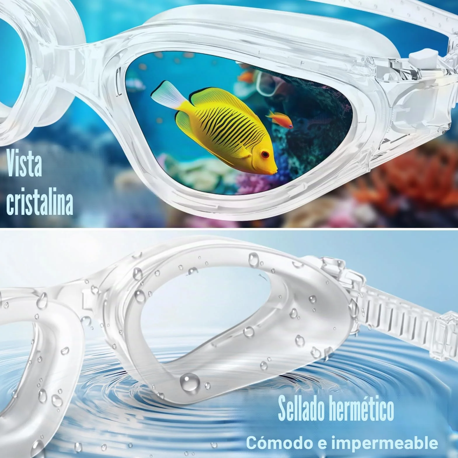 Winline Gafas de natación Antiniebla Protección UV Anti Leak Polarizadas para Hombres Mujeres Adultos