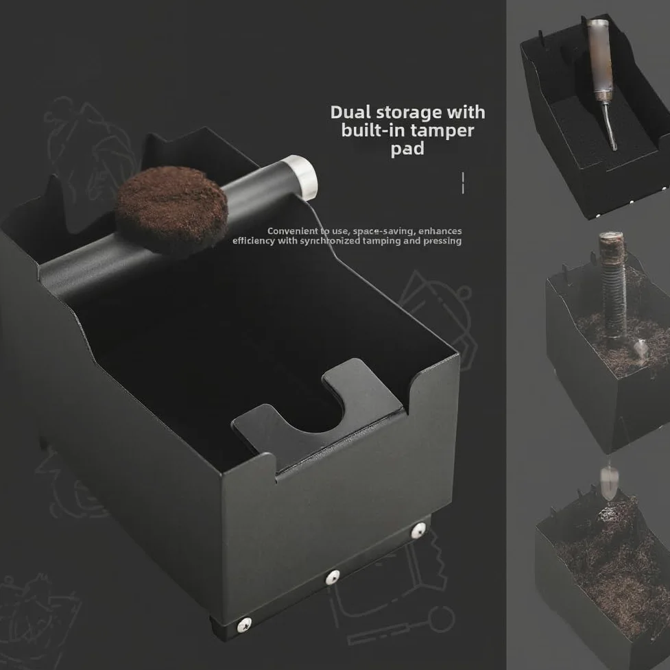 Cafetera para acero Inoxidable Doble Función Cafetera para acero | función prensar y raspar, gestión eficiente posos, para herramienta esencial para barista, para acero duradero