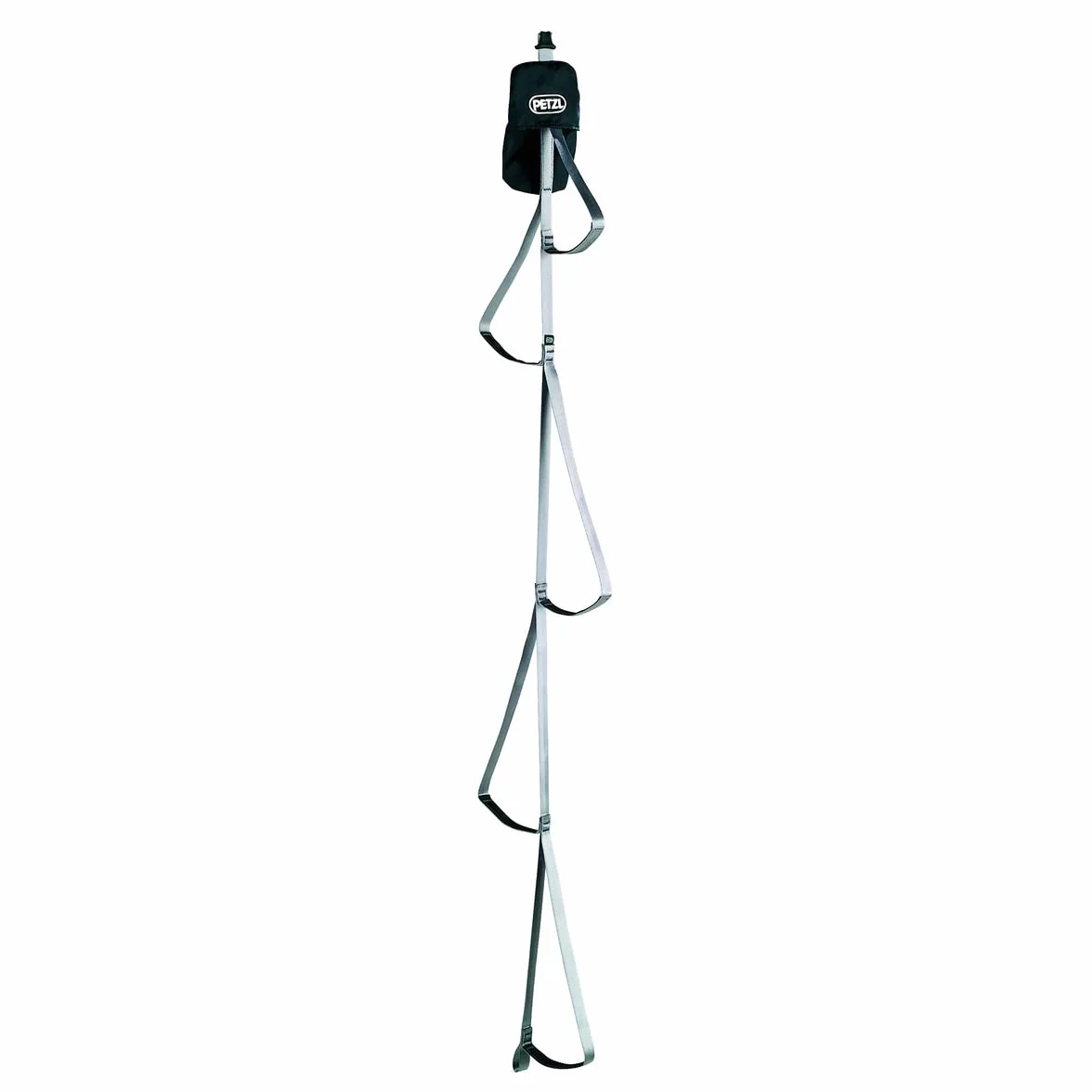 Petzl - Estribo ligero de 5 peldaños para escalada artificial, poliéster, color negro