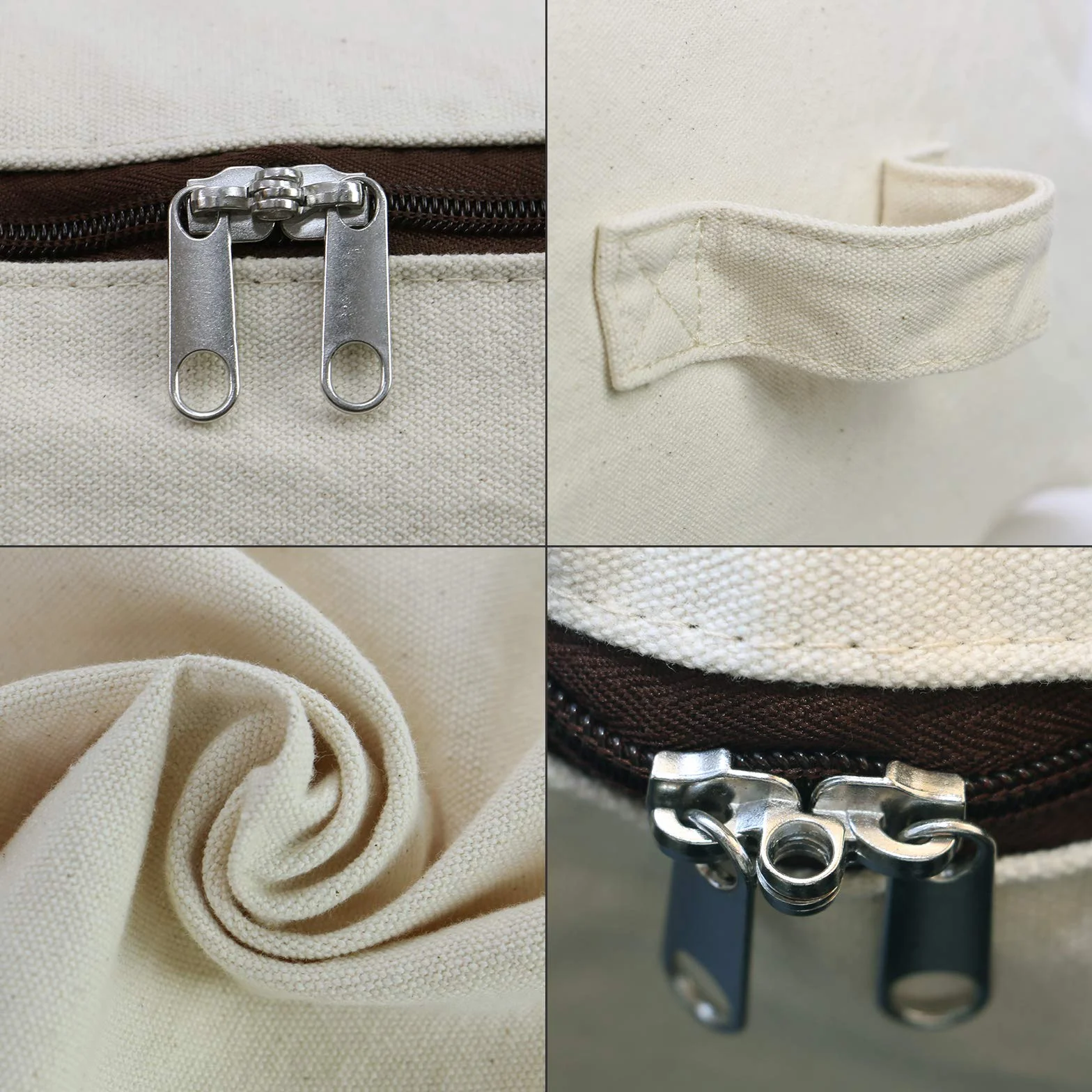 Bolsa de lona de gran capacidad Omygarden, 65x47x22cm, Beige, 2pcs | resistente, suave y transpirable; lavable a máquina; ideal para guardar edredones, jerséis, vaqueros y mucho más.