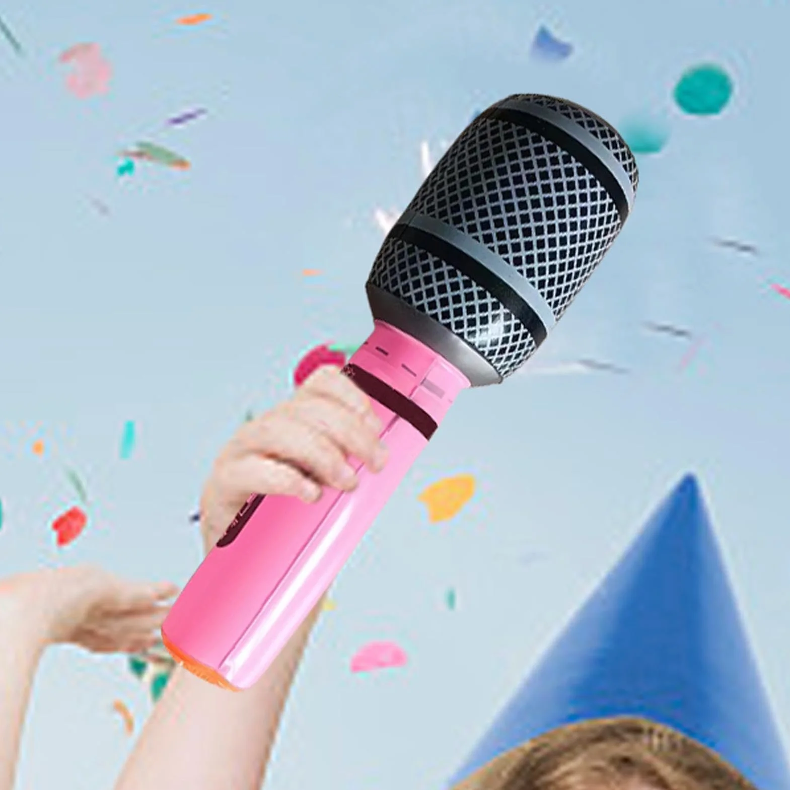 Micrófono Globo, micrófono Inflable - Variados explotan Accesorios de micrófono,Decoración de Actividades de Canto livianas para Concierto Musical