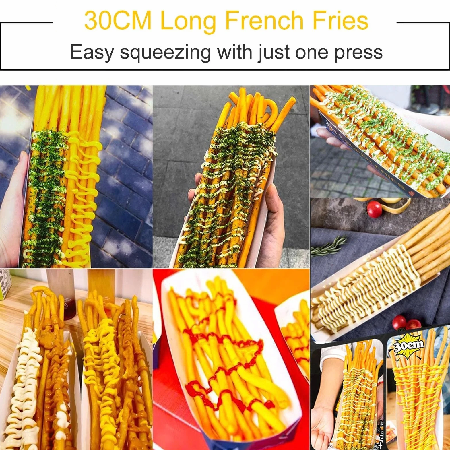 Máquina para hacer fideos y patatas, de acero inoxidable, para preparar patatas fritas, extrusora de cocina para restaurantes, crea papas fritas largas fácilmente