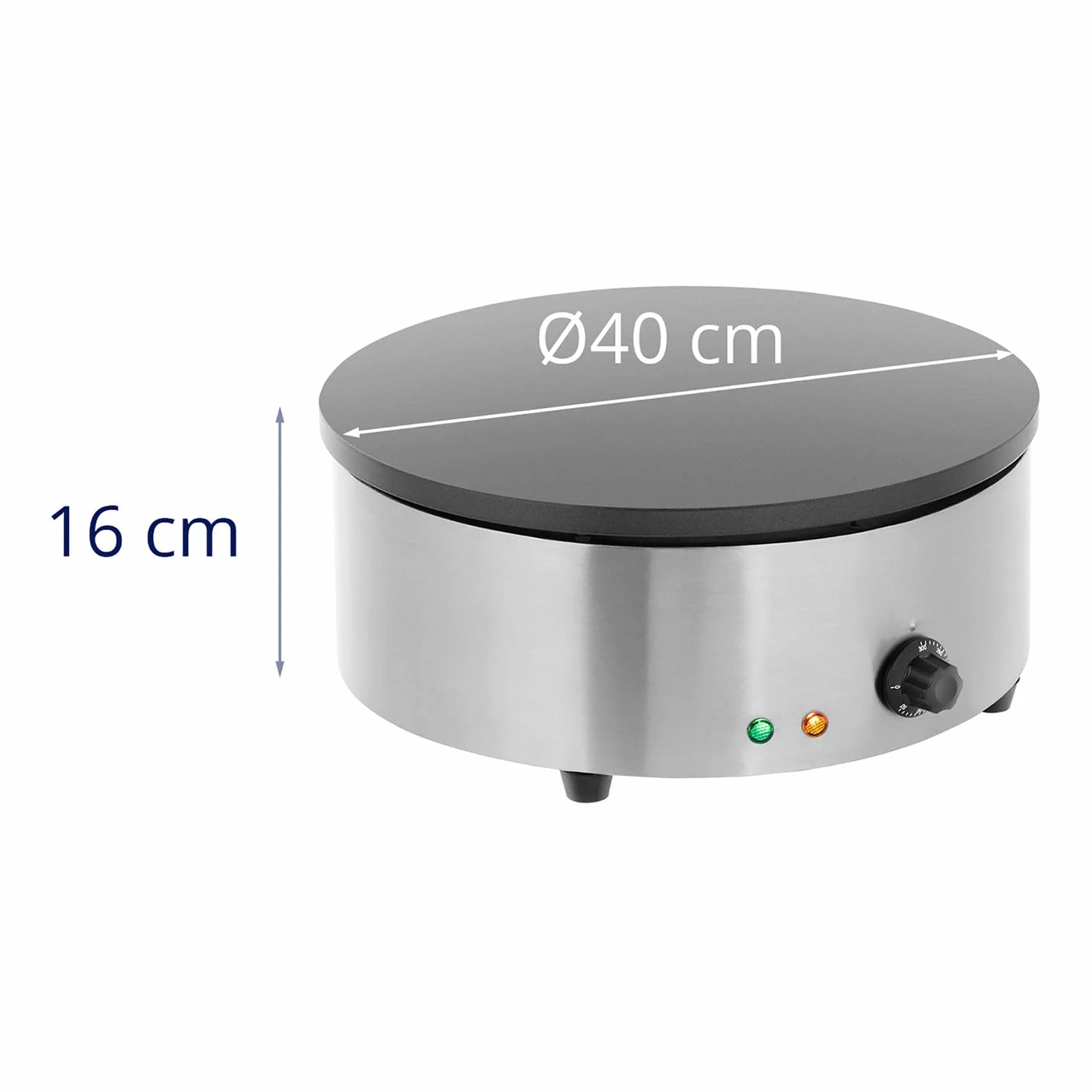 Royal Catering - RCEC-3000-R - Crepera redonda - 3.000 watt - Diámetro de la placa: 40 cm