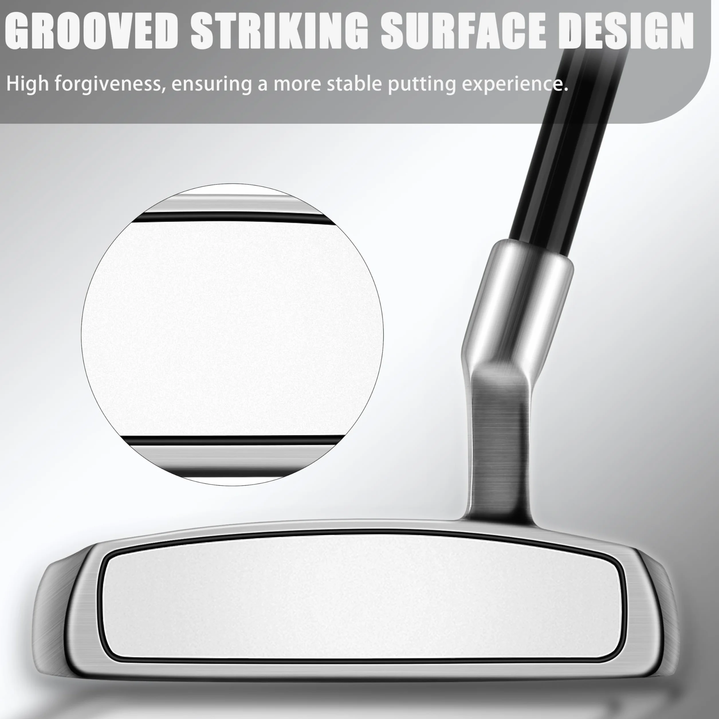 PGM Putter de golf Mazo Alto MOI Eje Grafito Ligero Centro Gravedad Bajo Alineación Fácil
