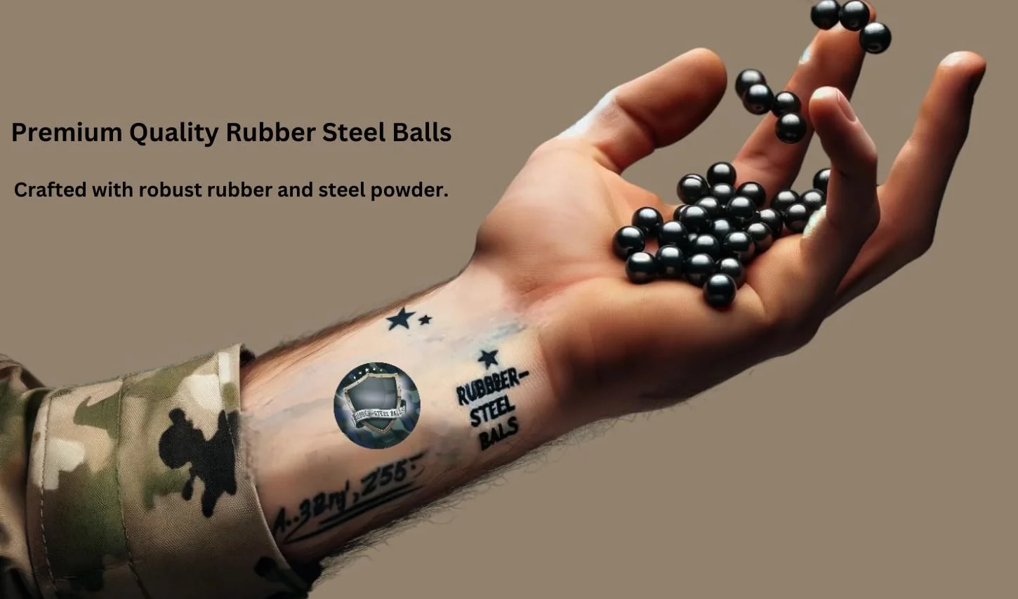 Bolas de Acero de Gomma Maciza Ram Paintball .68 Calibre Hard Paintballs 100 sztuk