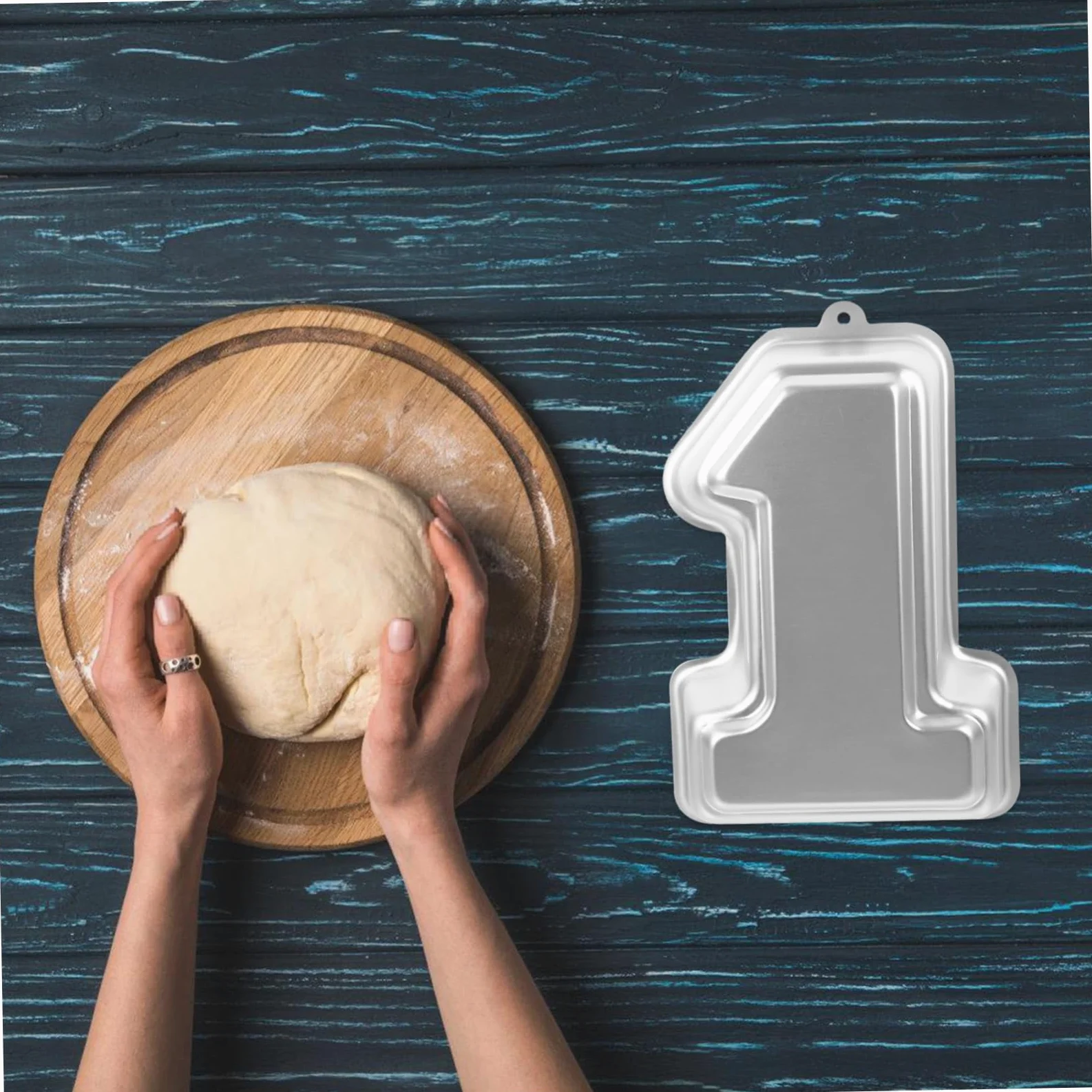 Cabilock 4 Piezas 1 Molde De Torta Bandeja Para Hornear De Metal Casera Molde Para Hornear Panadería Molde Para Pasteles De Número Pequeño Repostería Casera Aleación De Aluminio
