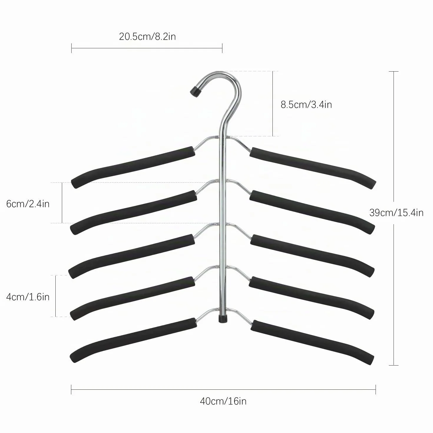 Percha, 5 en 1 Percha de Metal Mágico Multi-Función Percha Antideslizante con Esponja Multicapa de EVA Multiusos para Jeans