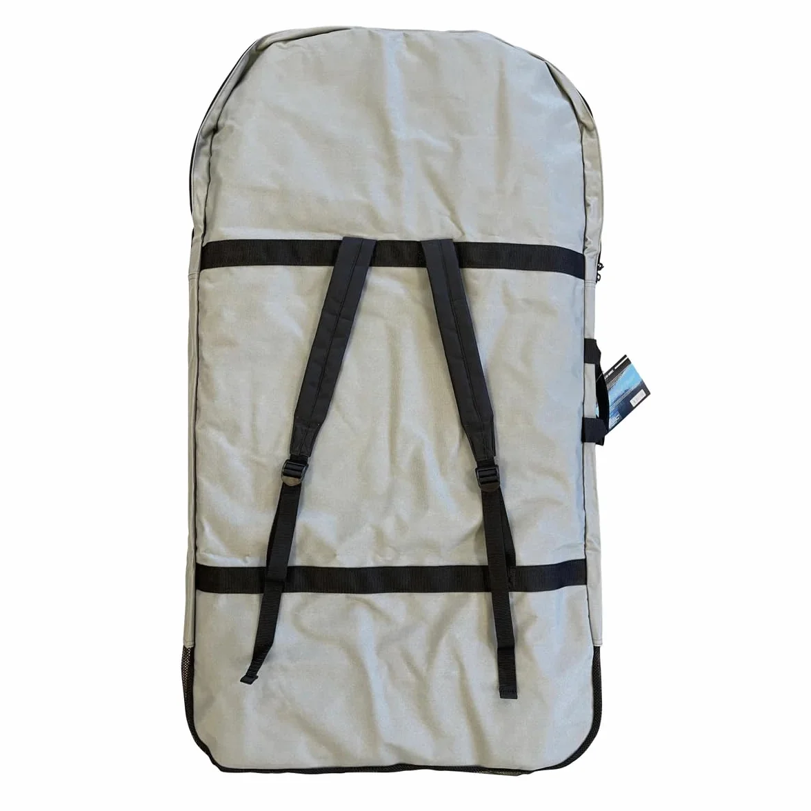 Funda para bodyboard mochila capacidad 2 tablas bolsillo exterior grande asa correas traseras ajustables gris azul