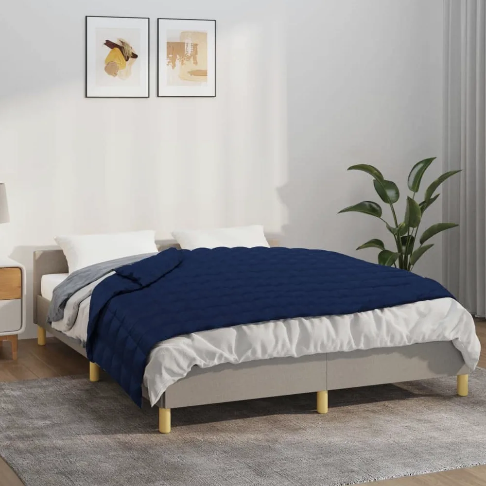 INLIFE Manta ponderada azul 135 x 200 cm 6 kg tejido casa y jardín, ropa (6,3 kg)