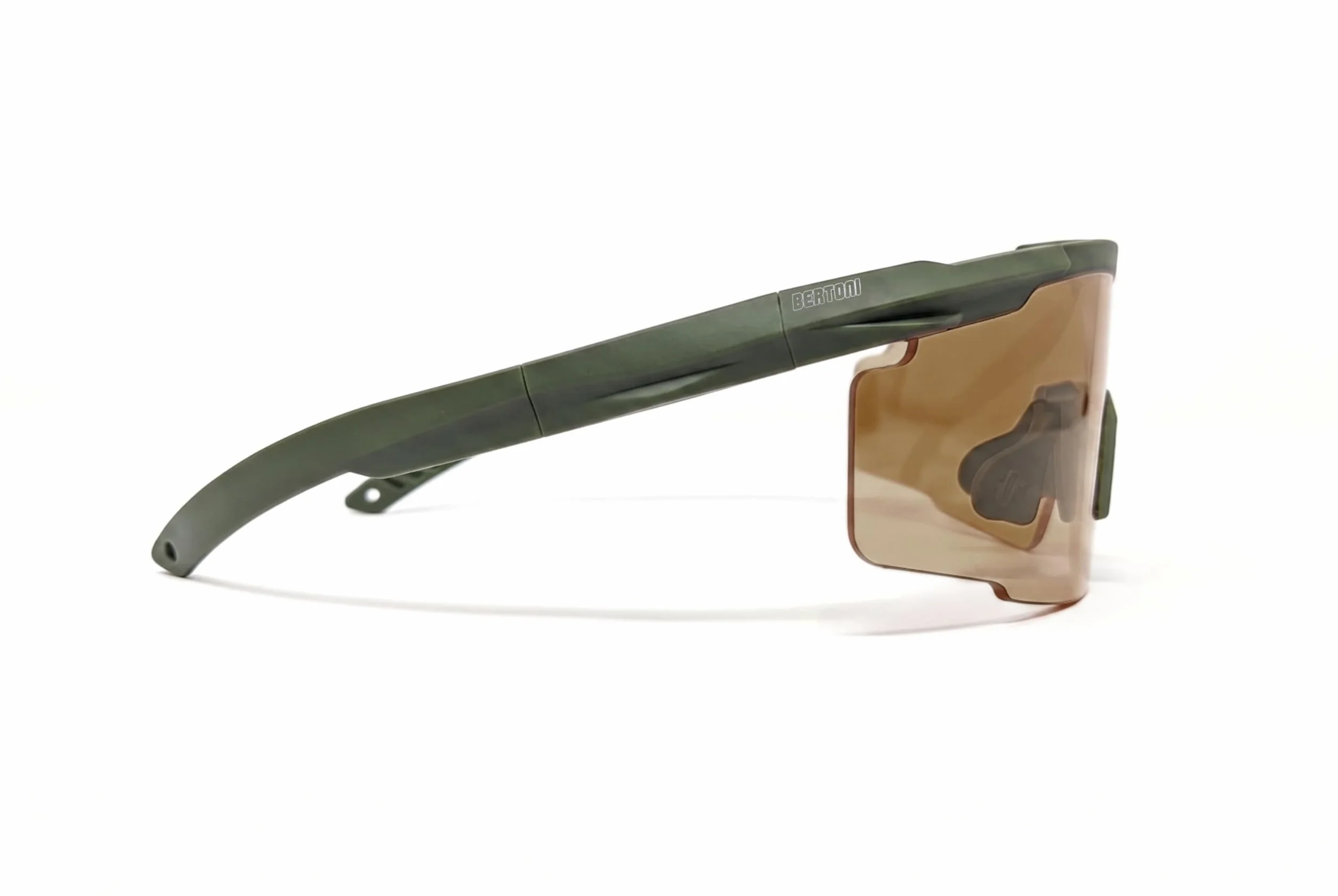BERTONI Gafas de Tiro Protectoras Balistica Tacticas de Seguridad para Disparar con 4 Lentes Incluidas y Clip para Lentes Graduadas – SH890N SOS