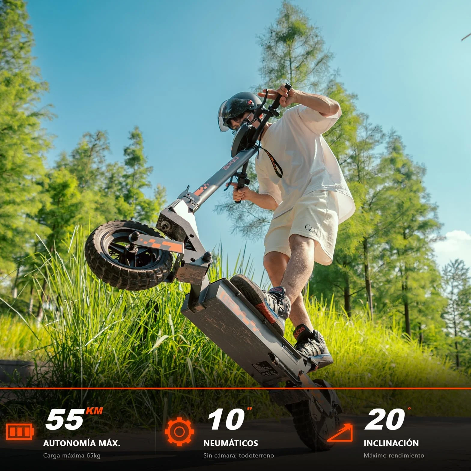 KuKirin Serie G2 Patinete Eléctrico para Adultos, Plegable, Neumáticos de Vacío, Suspensión Delantera y Trasera