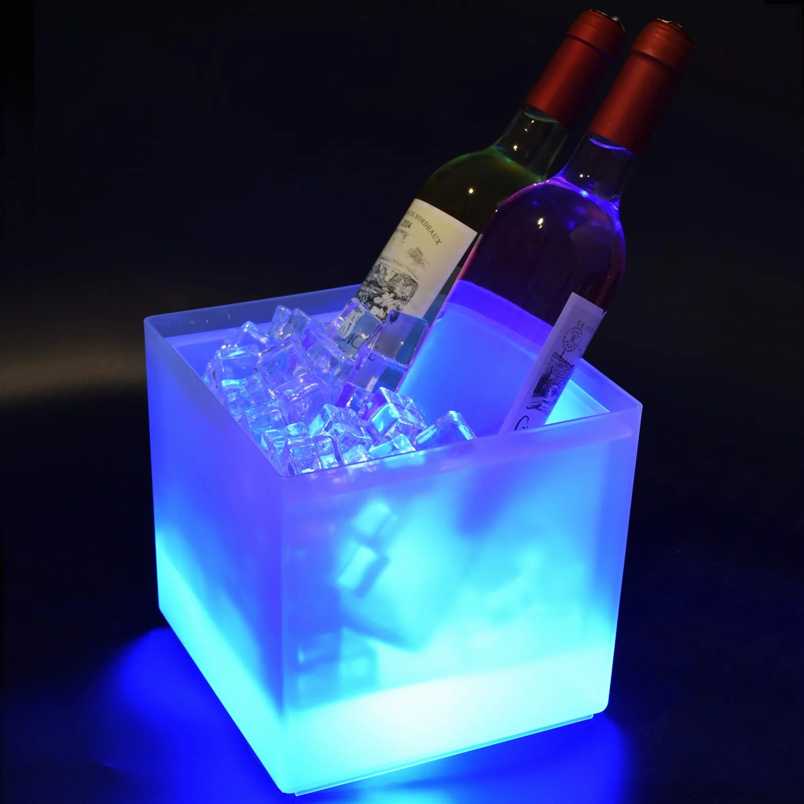 Cubo De Hielo Led De 3,5 Litros, Colorido Con Cambio Automático, Para Fiestas, Casas, Bares, Clubes, Restaurantes Temáticos, Ideal Para Congelar Vino Tinto, Cerveza