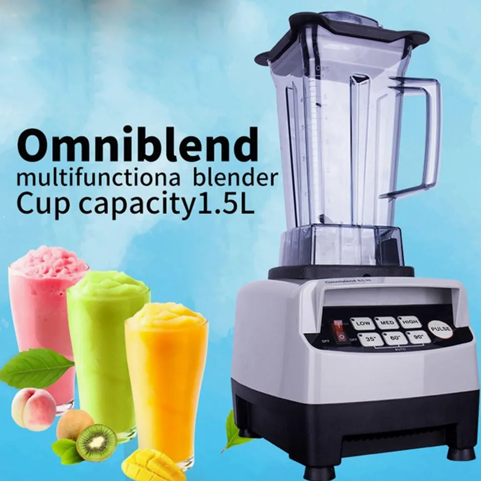 Blender Smoothie Maker 3-Speed 3 Preset Programs Professional Milk Shakes Smoothie Blender with 4 Stainless Steel Blades 48,000 U/Min with 1.5L BPA-Free Tritan Container for Ice/Soup/Nuts 1800W