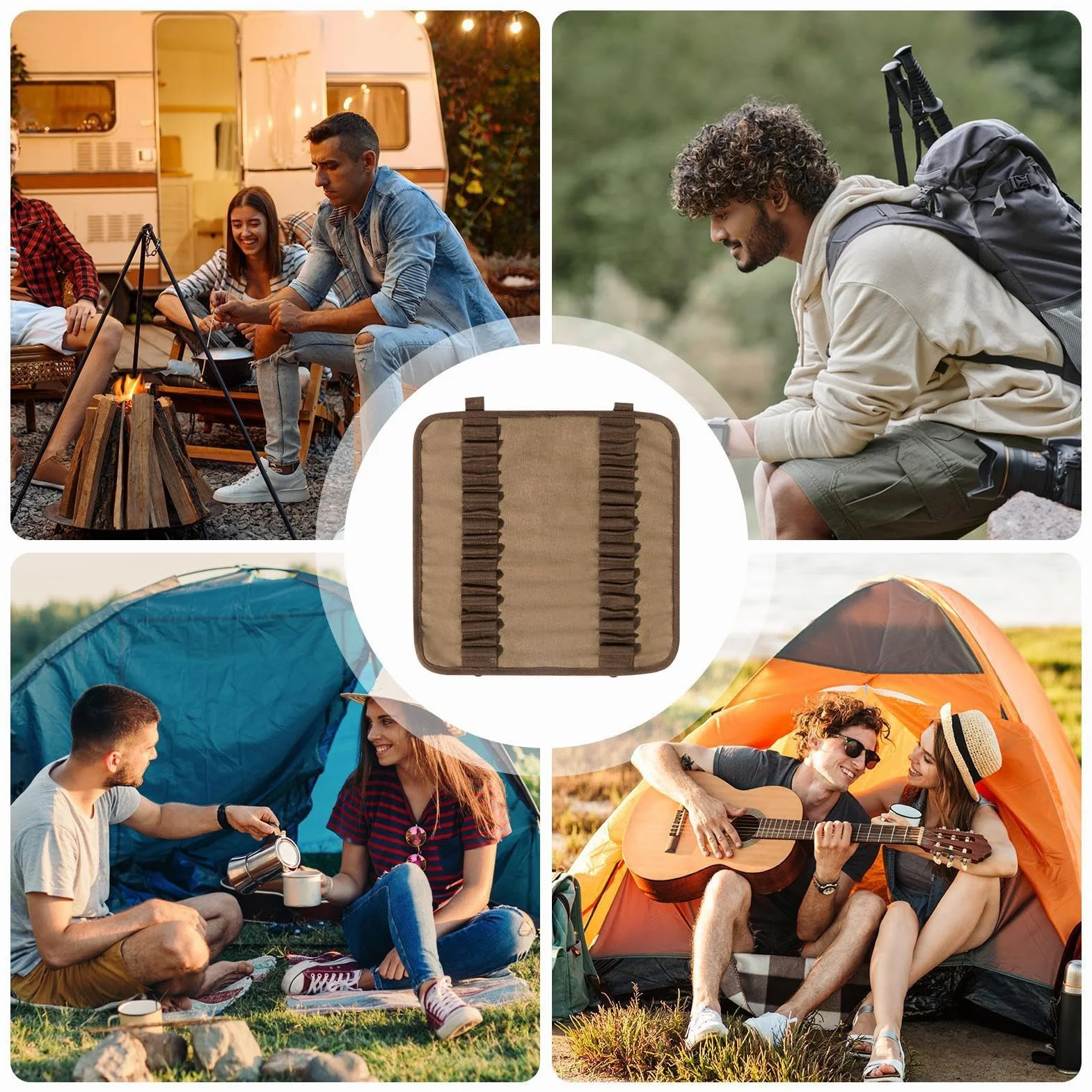 Bolsa impermeable para piquetas de tienda de campaña, resistente almacenamiento exterior