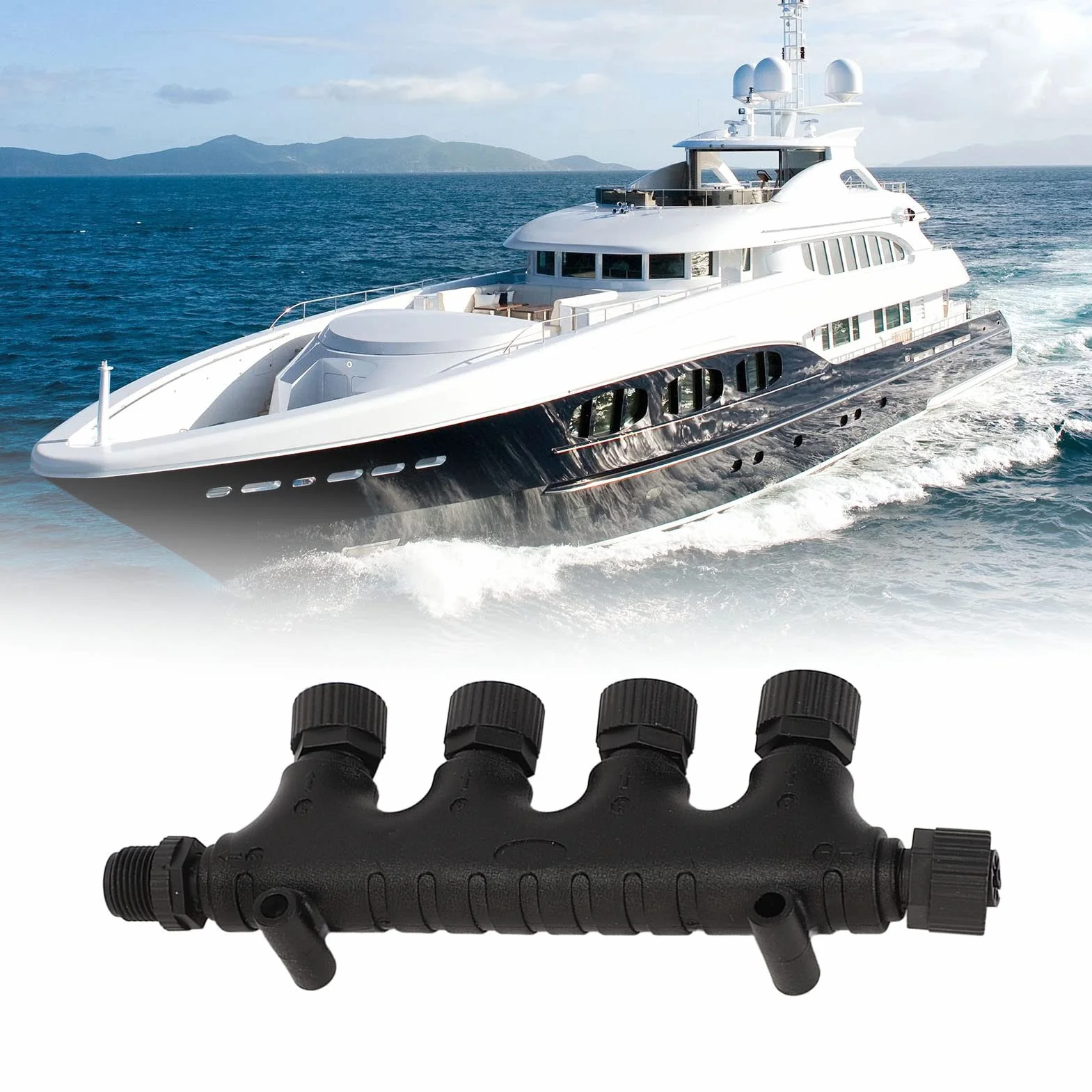 Tbest Conector en T de 4 Puertos NMEA 2000 M12 5 Pines IP67 Impermeable para Redes Lowrance
