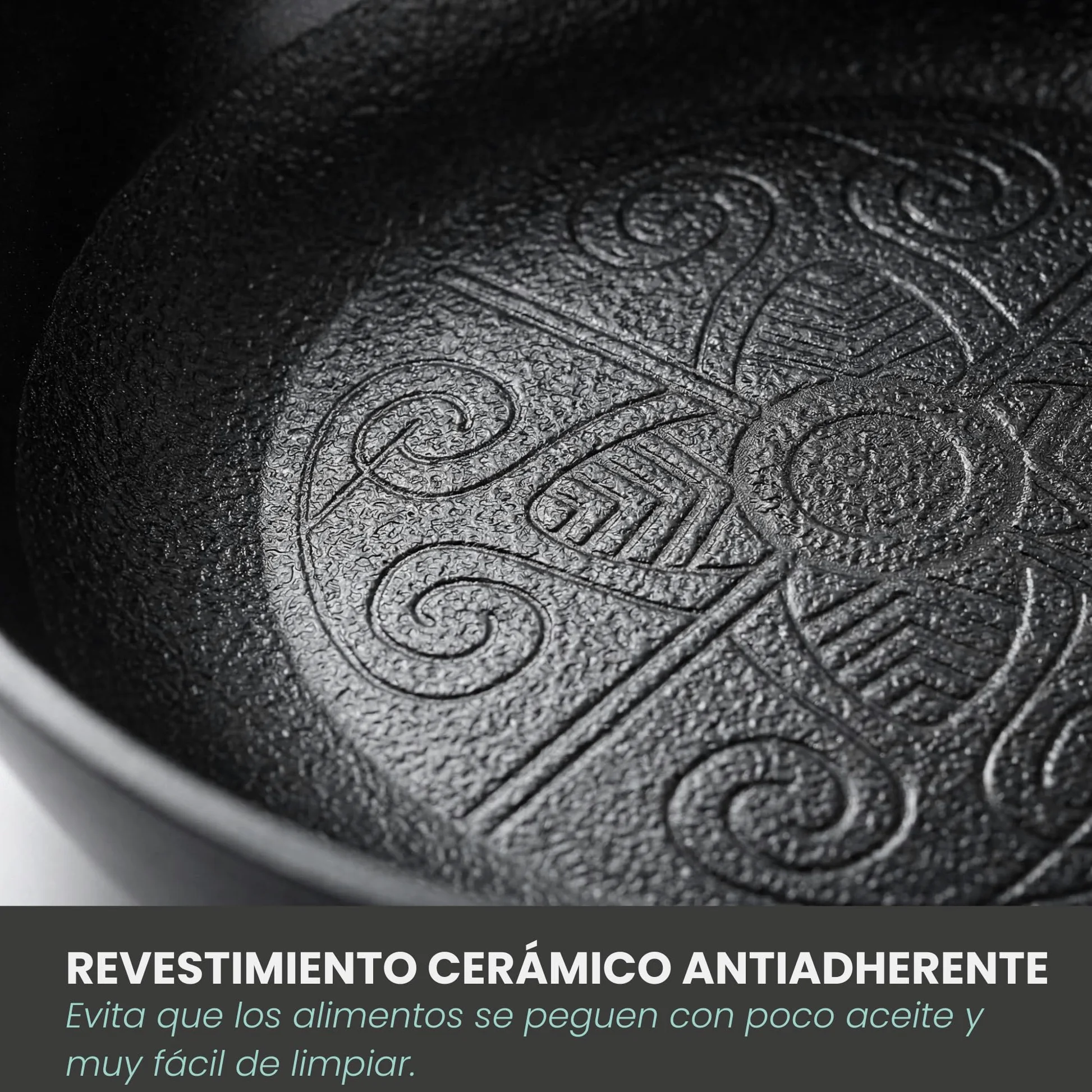 Jocca-Wok Eléctrico Multifunción 32 cm con Tapa de Cristal, Revestimiento Cerámico Antiadherente, Termostato Ajustable, 1600W, Ideal para Saltear, Freír y Cocinar al Vapor