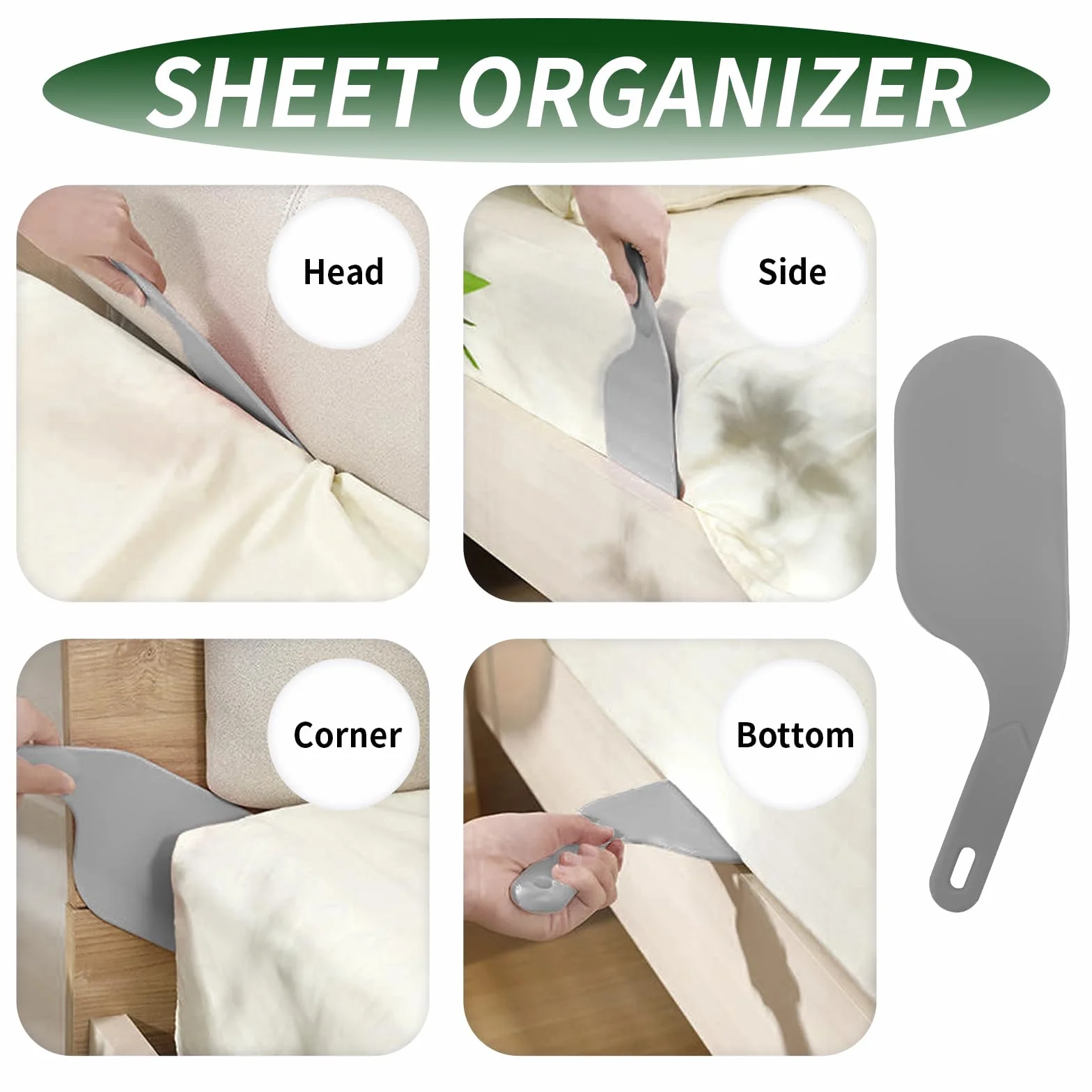 Sujeta Sabanas Bajeras, CuñA Unir Colchones, 2 Piezas Sujeta Nordico, Sujeta Colchones para Camas Macizas, Somieres, Tatamis, Sujeta Sabanas Bajeras con Herramienta de Cambio de SáBanas Ayuda