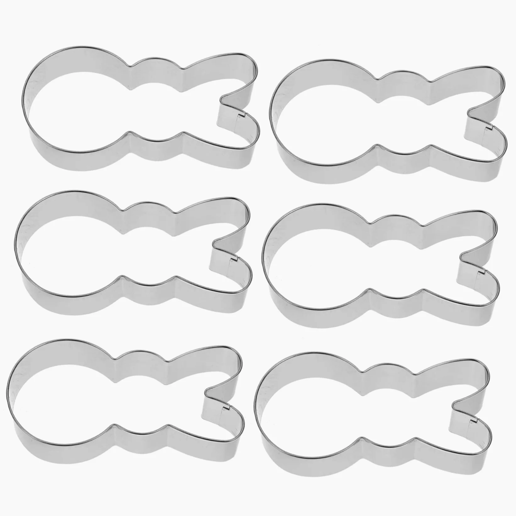 PRETYZOOM 5 Juegos Cortador De Galletas De Conejo Favor Equipo Tortita Kitchen Gadgets Cortadores De Galletas De Pascua Precioso Molde Para Galletas Acero Inoxidable Silver 6 Piezas * 5