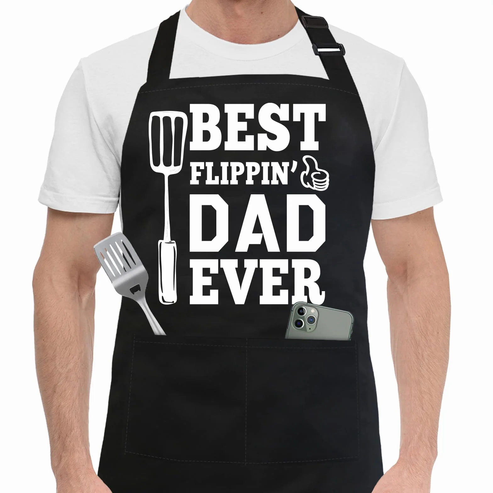 Bluegogo Delantales divertidos para hombres, delantal de chef de barbacoa, regalos divertidos para hombres, regalos de cumpleaños y Navidad para papá, papá, marido