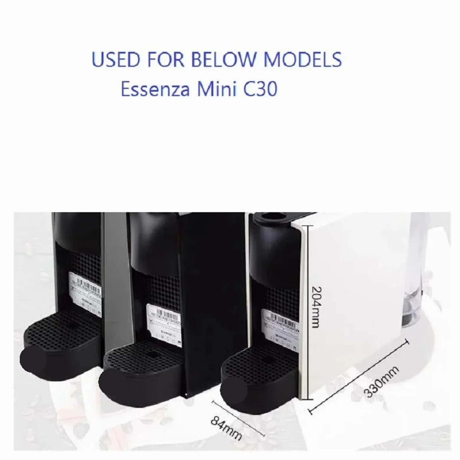 Piezas de máquina de café, compatibles con NESPRESSO Essenza MINI C30 | bandeja de goteo de repuesto, accesorio for reciclaje de cápsulas(C)