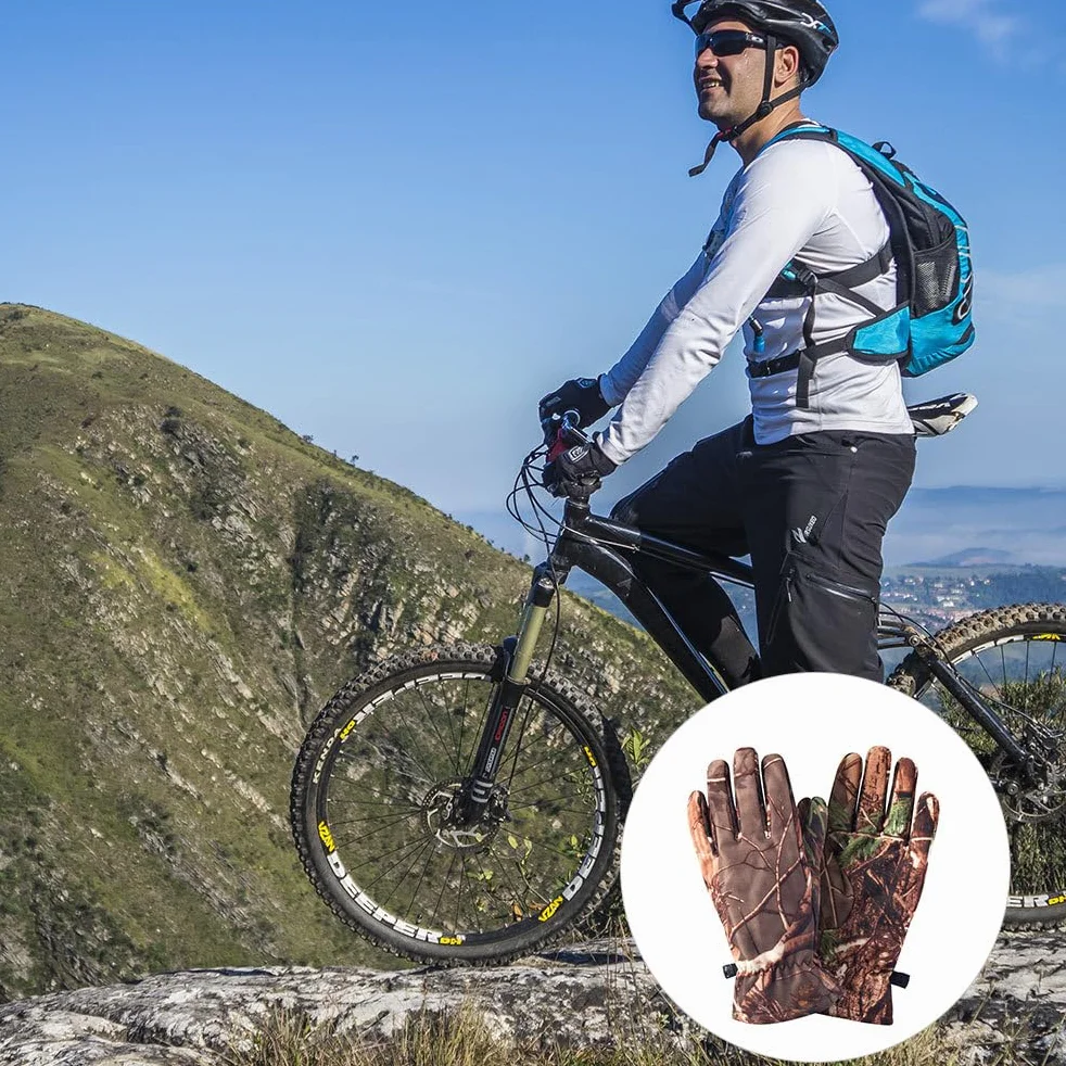 BESPORTBLE Guantes de Caza Impermeables Camuflaje Dedo Completo Invierno